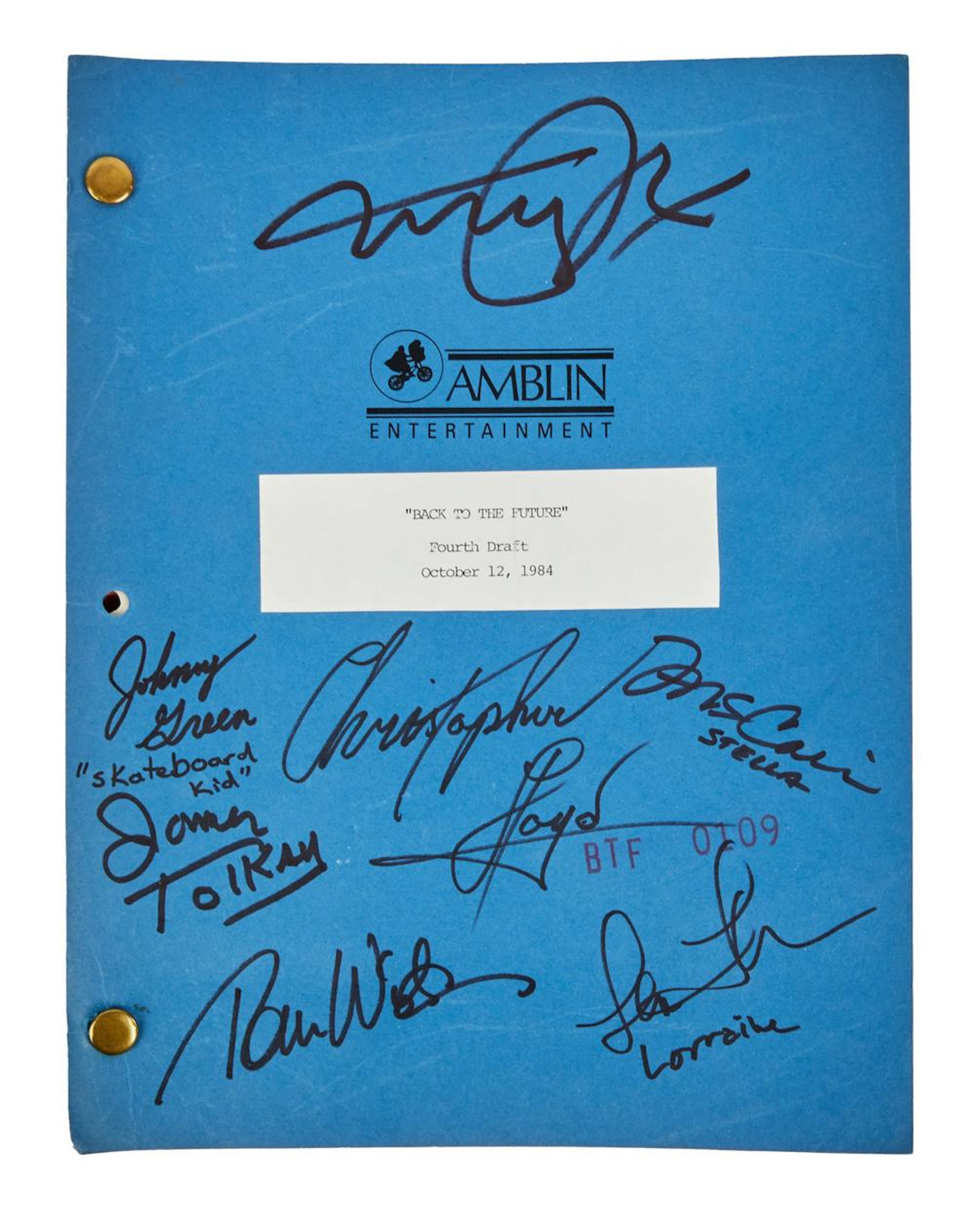 Back To The Future | Michael J. Fox And Cast Signed Script