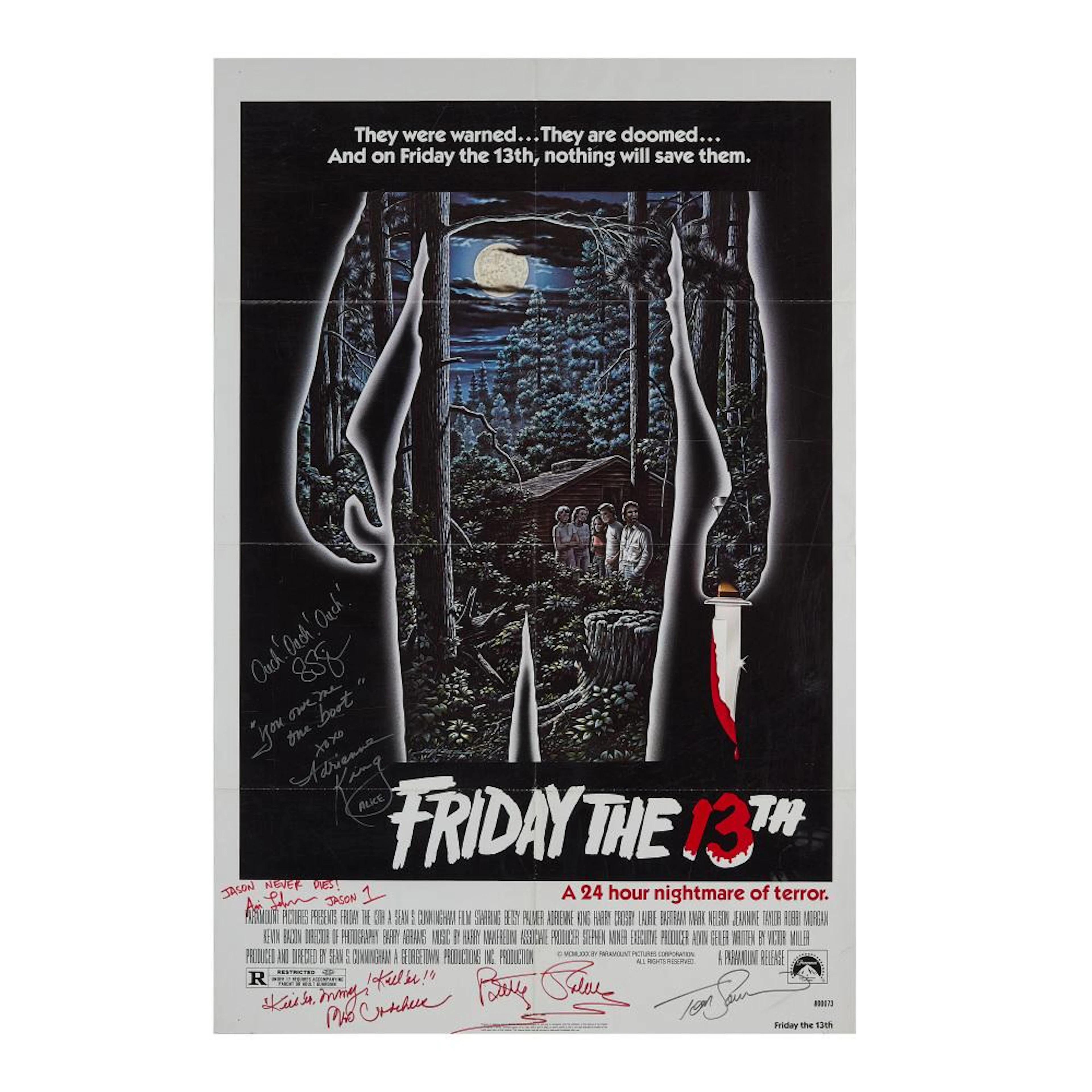 FRIDAY THE 13TH | CAST AND CREW SIGNED FILM POSTER