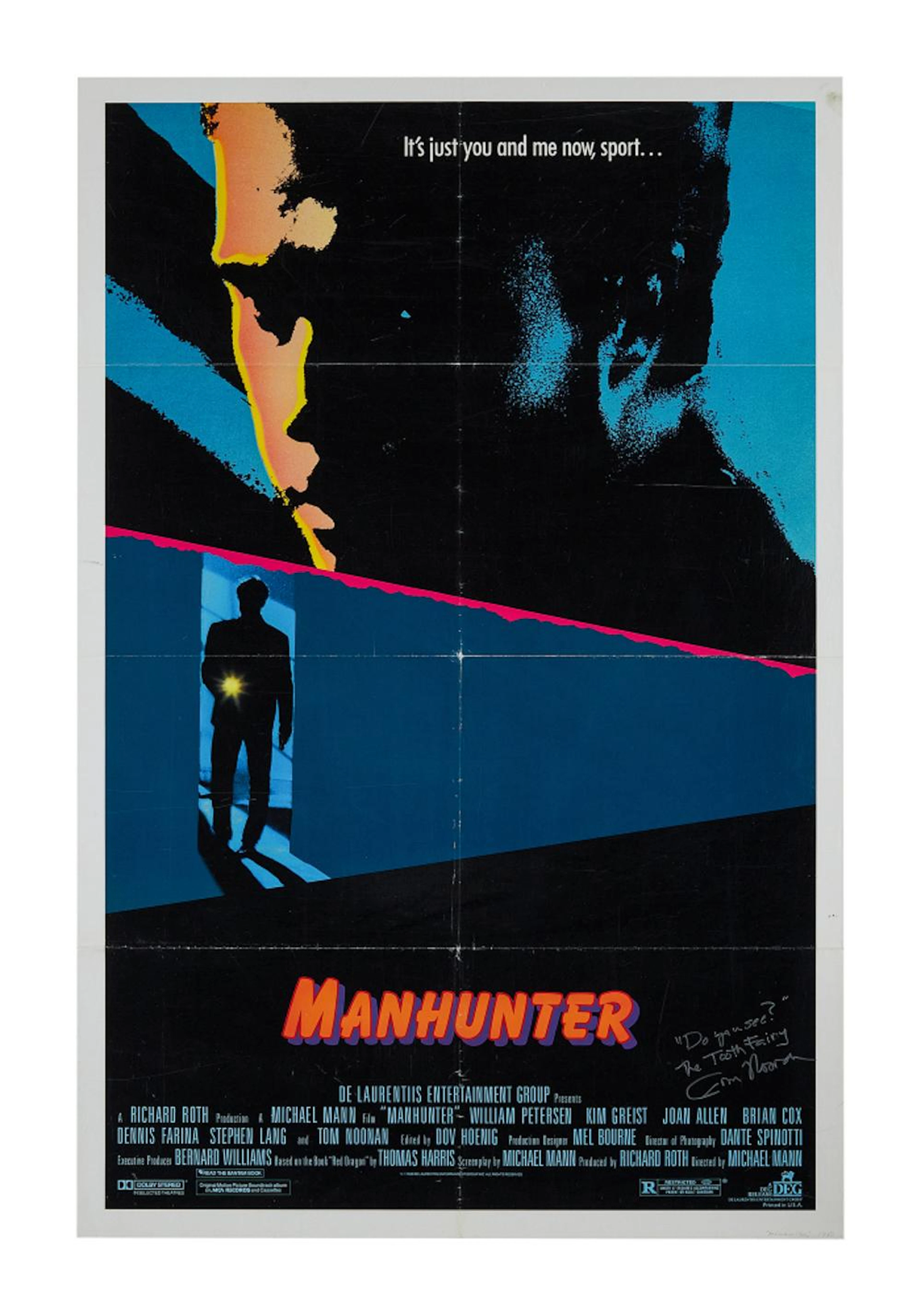 MANHUNTER | TOM NOONAN SIGNED FILM POSTER