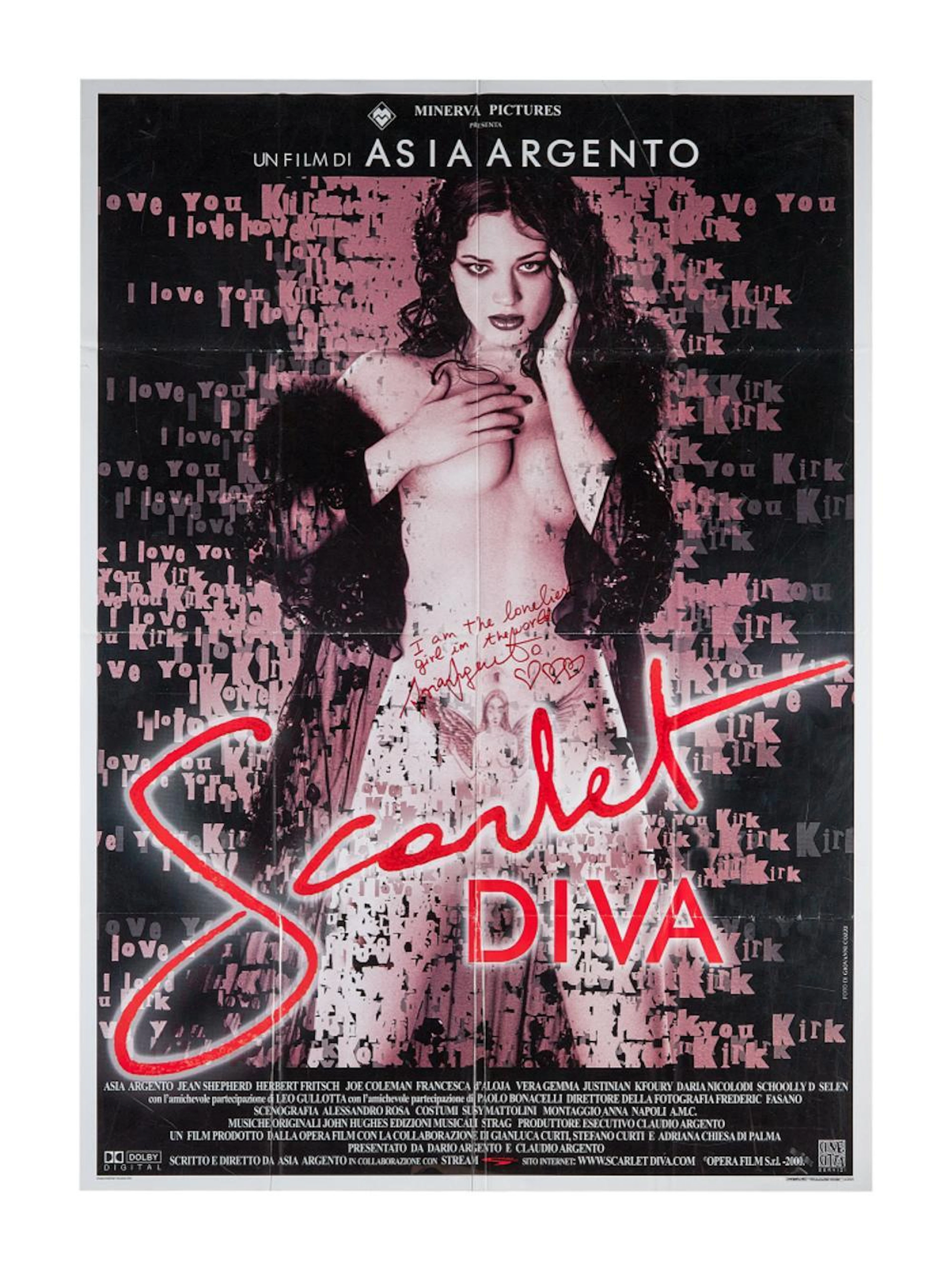 SCARLET DIVA | ASIA ARGENTO SIGNED FILM POSTER