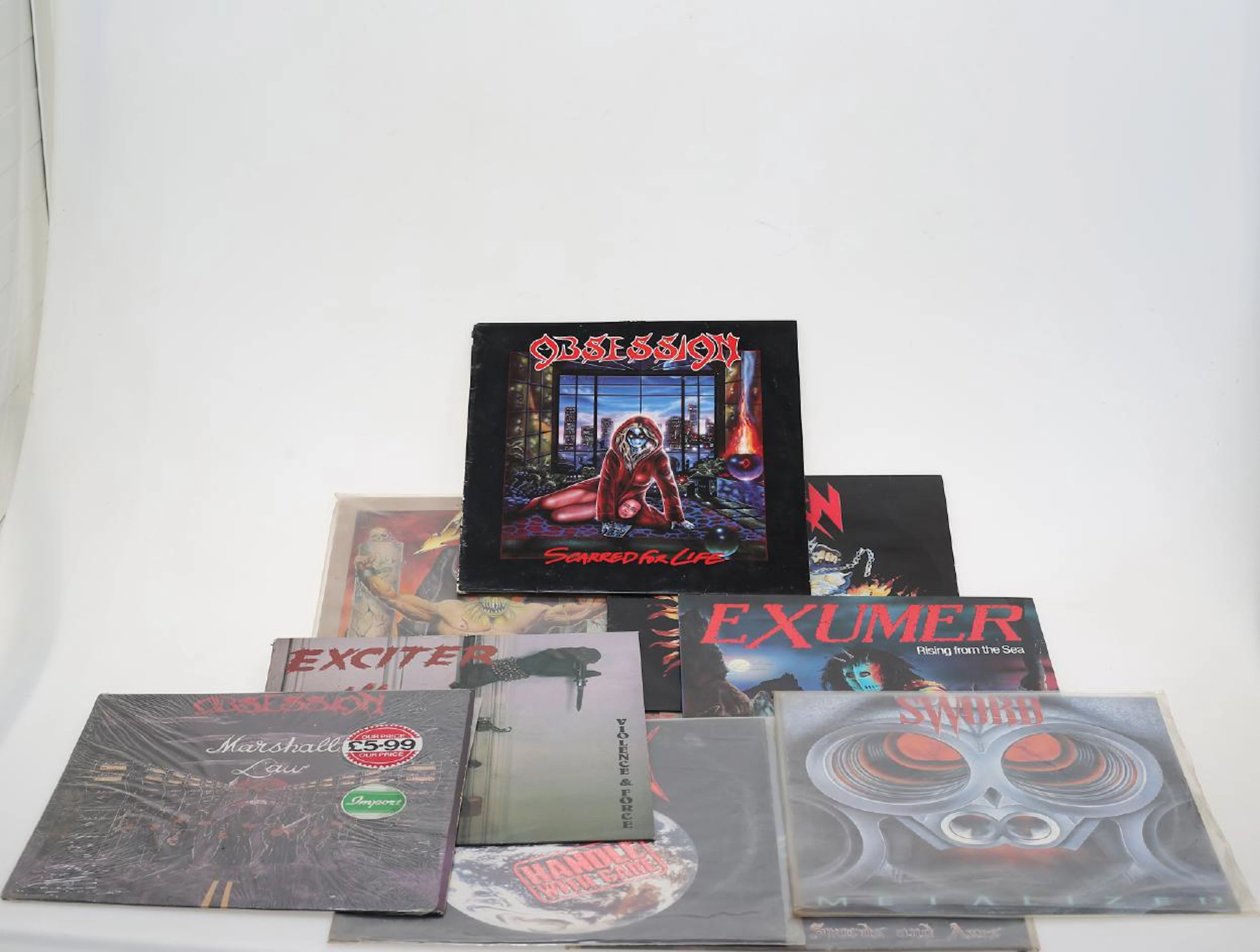 OBSESSION. SWORD. EXCITER. OVERDRIVE. NUCLEAR ASSAULT. EXUMER. EXE. BURN.