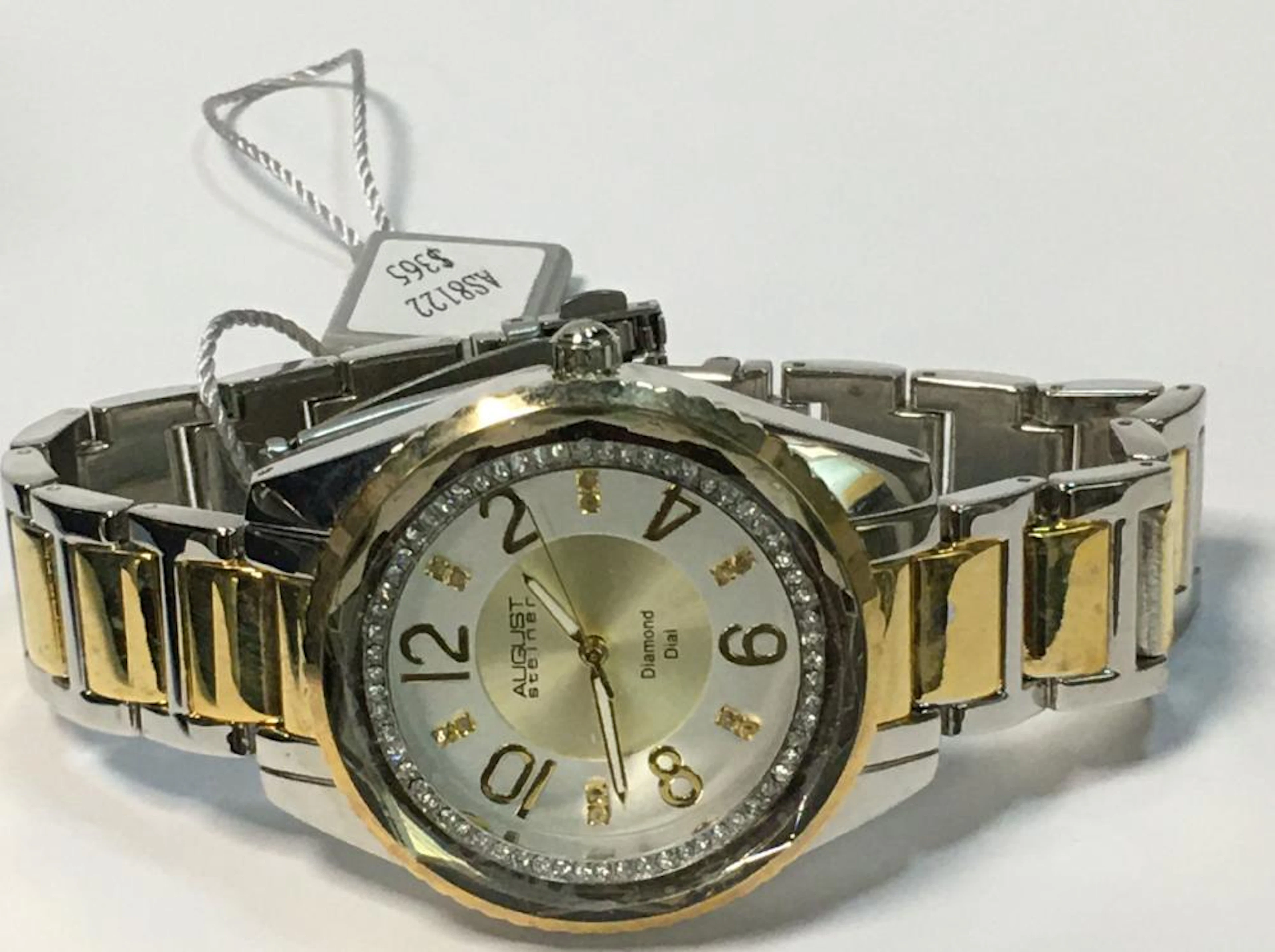August Steiner Diamond Dial Wrist Watch In Box