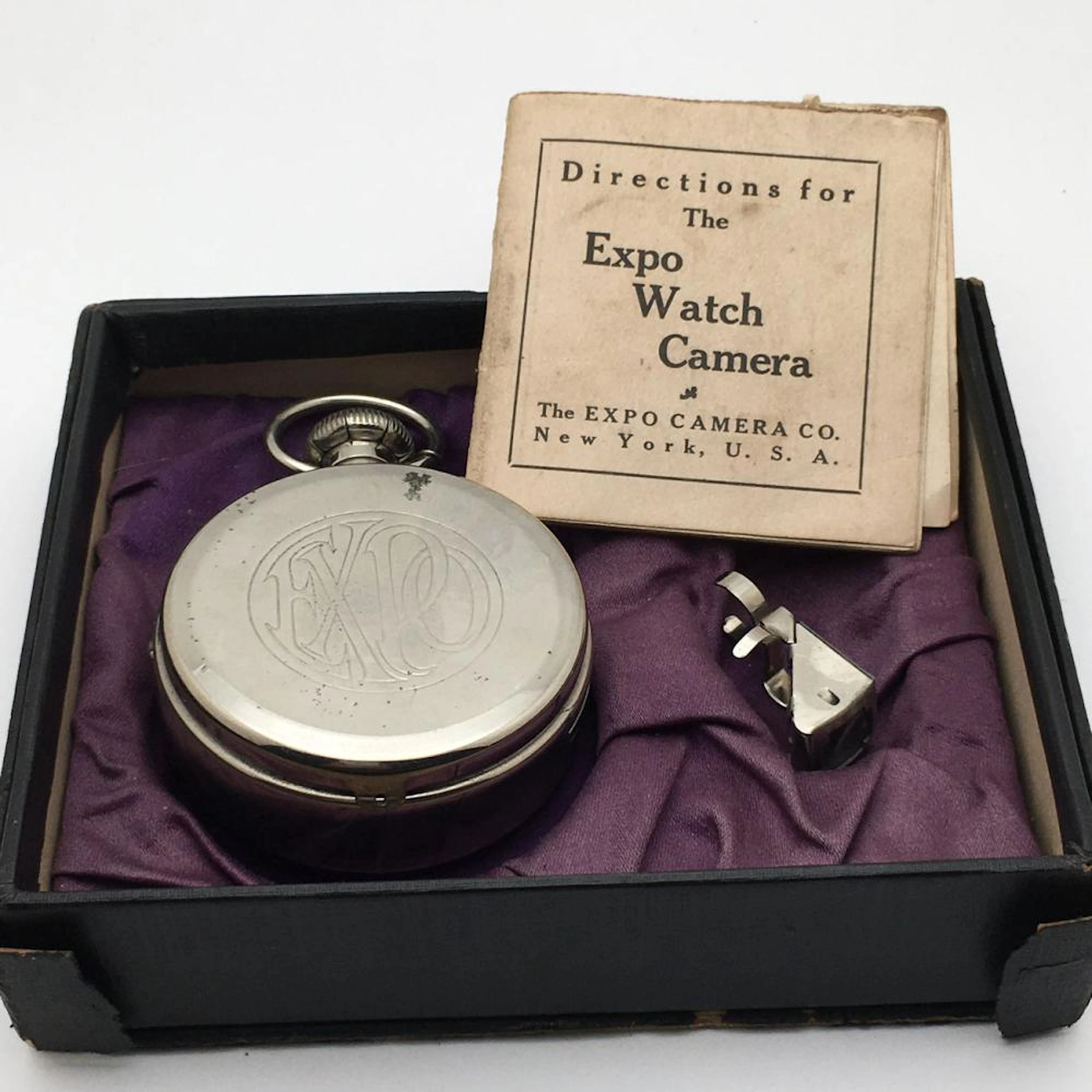 Vintage Expo Watch Camera In Original Case