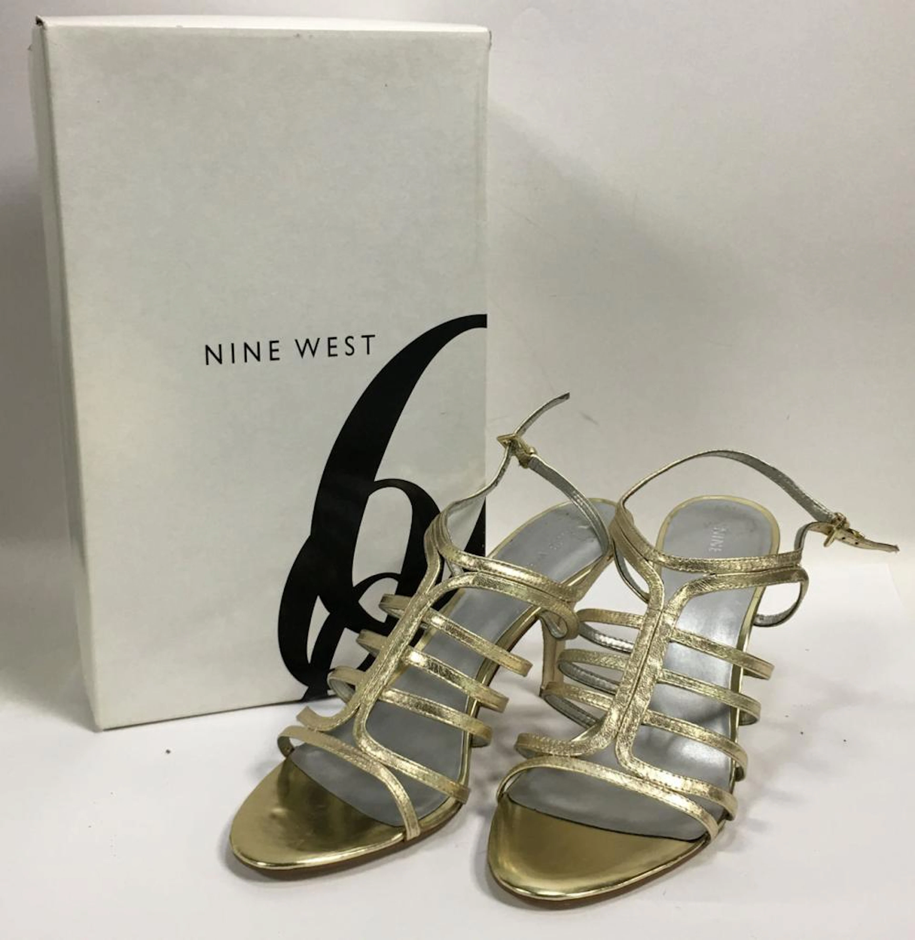 ine West Gold Sandal Heels