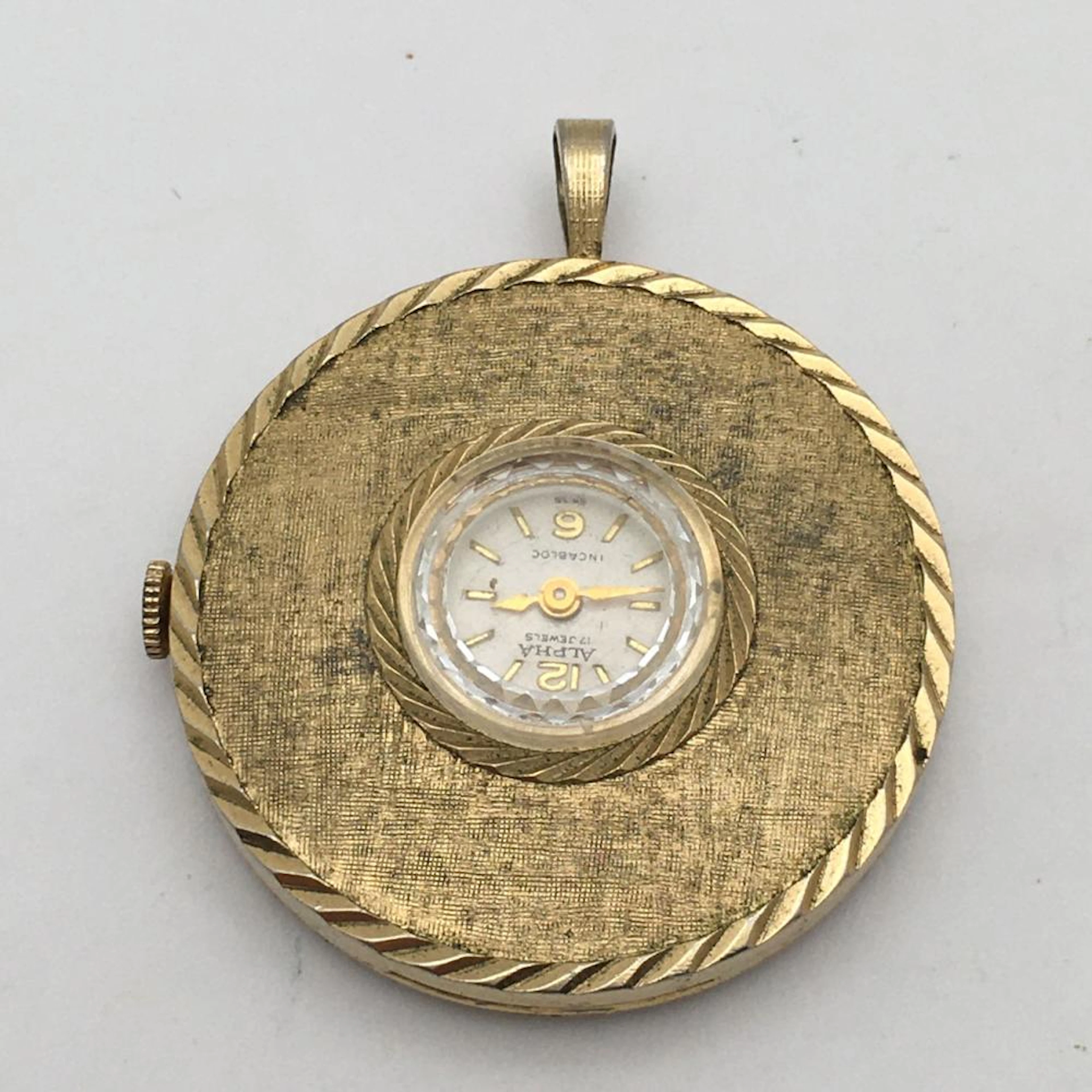 Alpha 17 Jewels Incabloc Pendant Watch