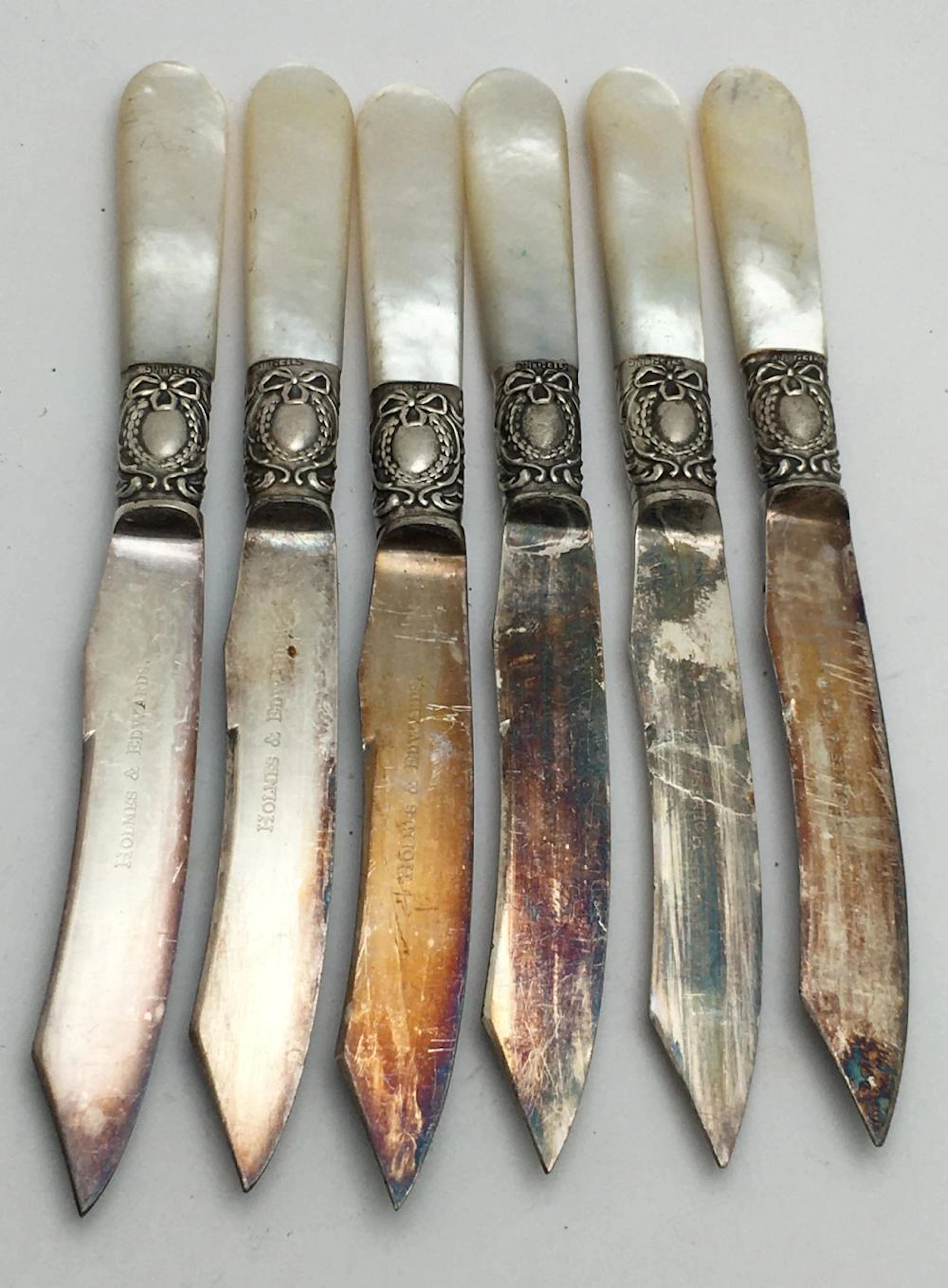 6 Holmes & Edwards M. O. P. & Sterling Knives
