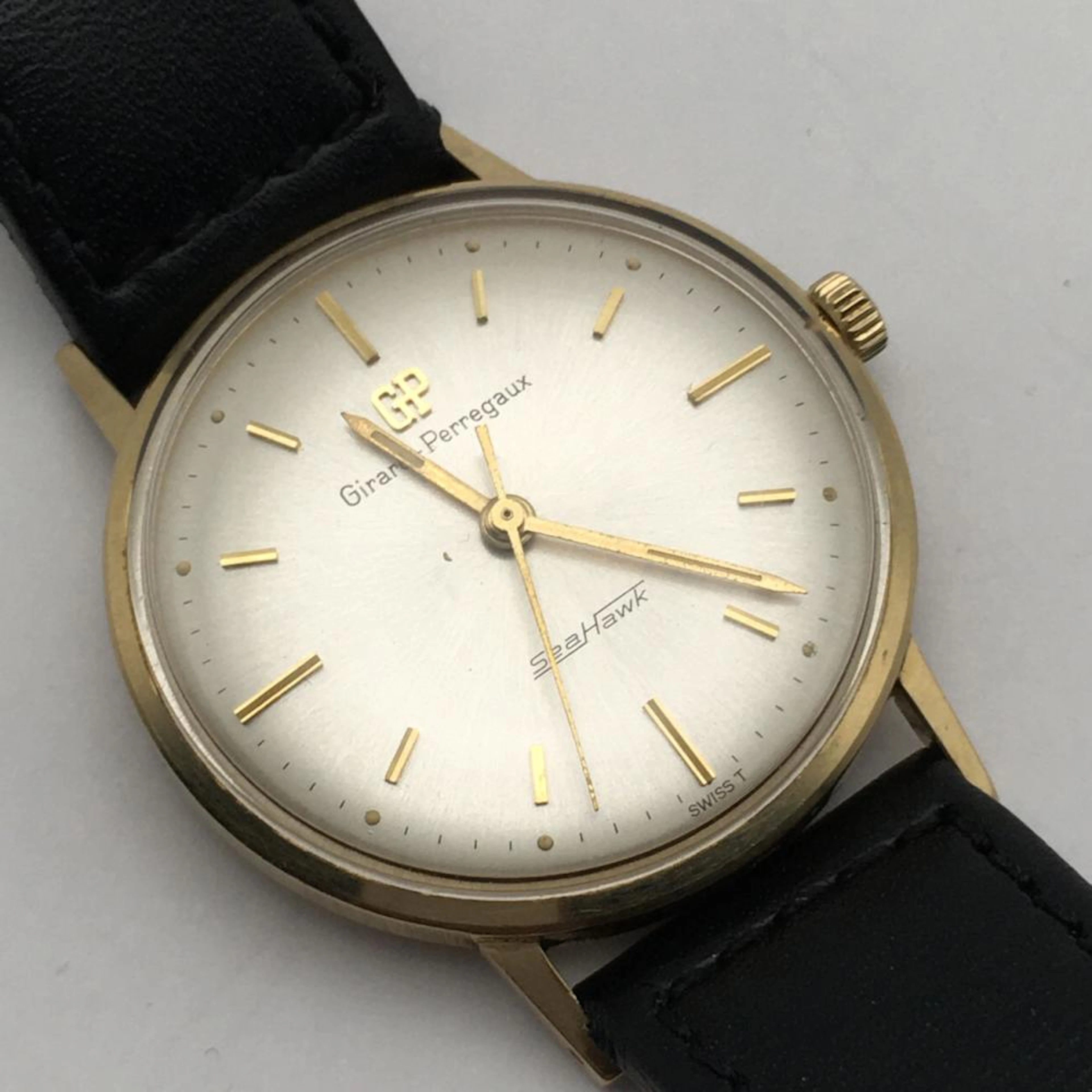 14k Gold Girard Perregaux Sea Hawk Wrist Watch