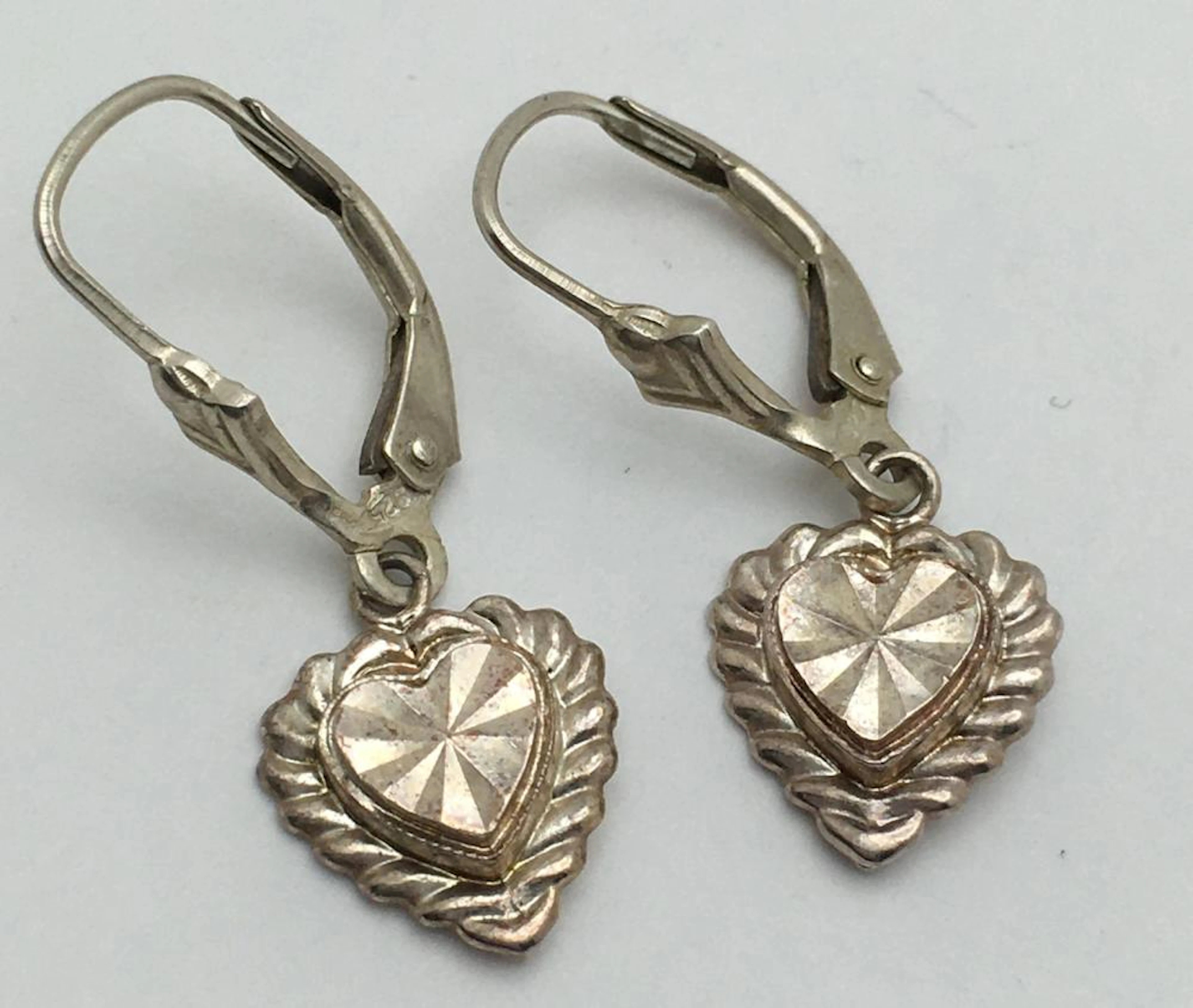 Beverly Hills Silver Heart Earrings
