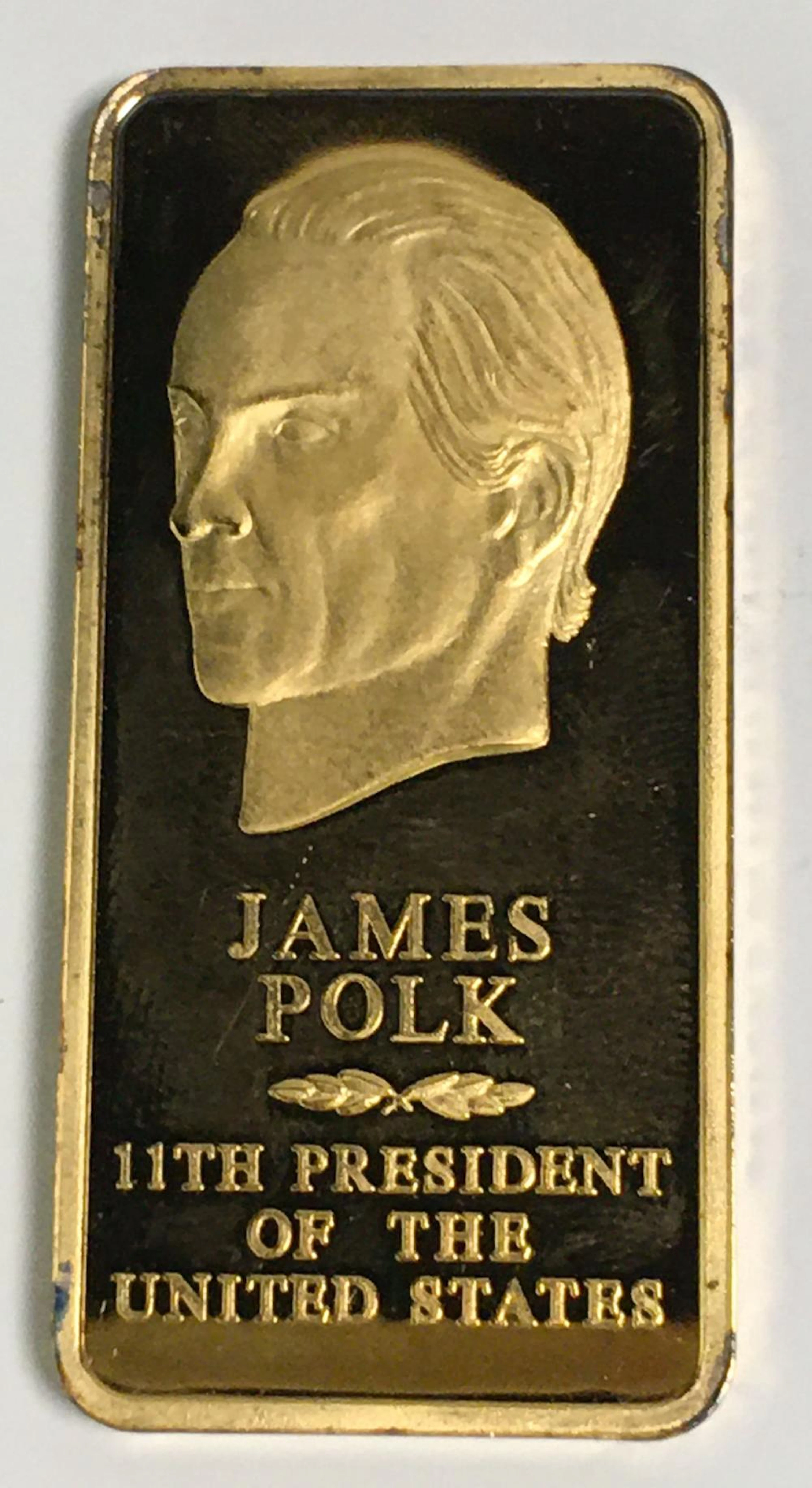 22k Gold Sterling Bar, James Polk