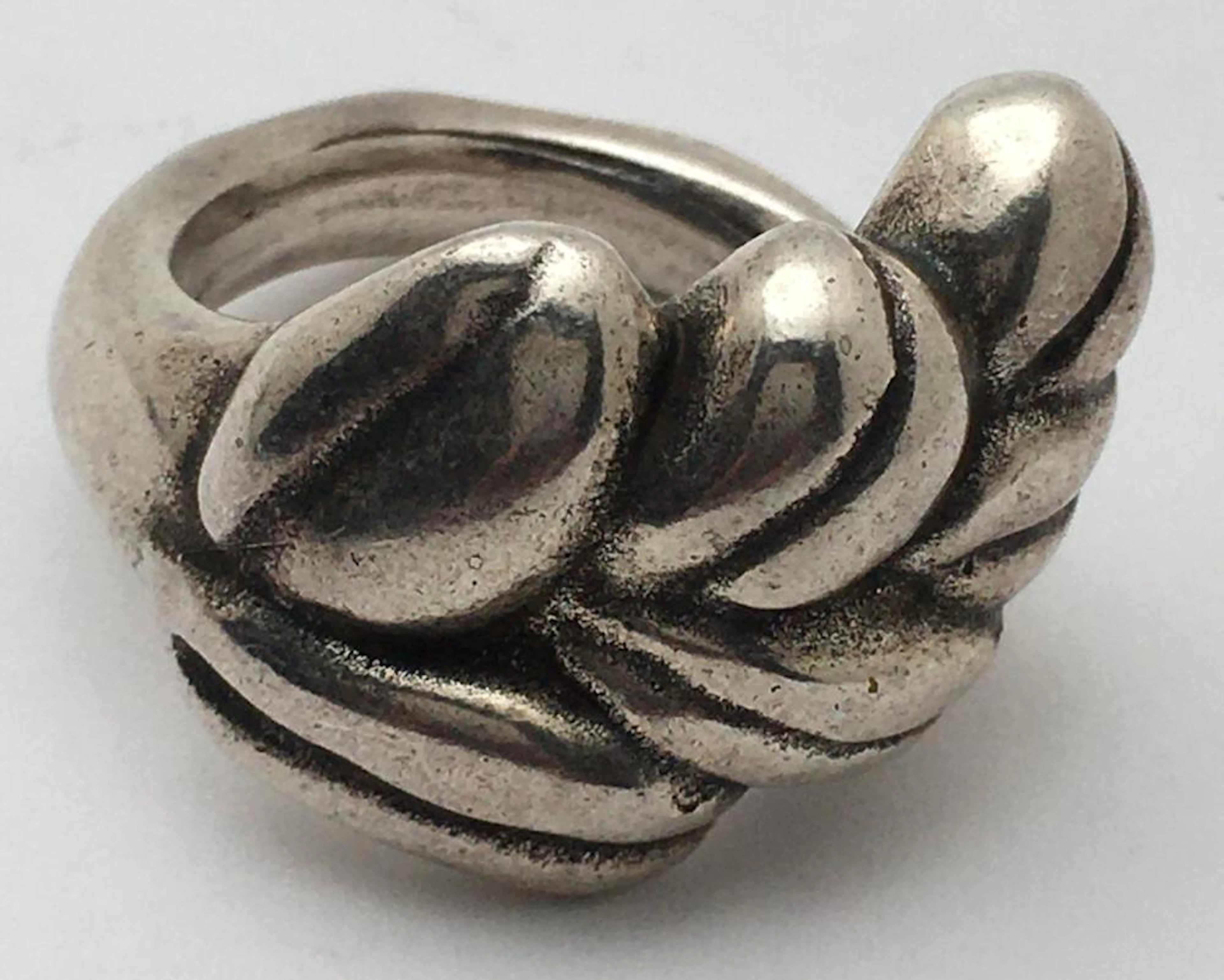 Silver Uno De 50 Signed Ring