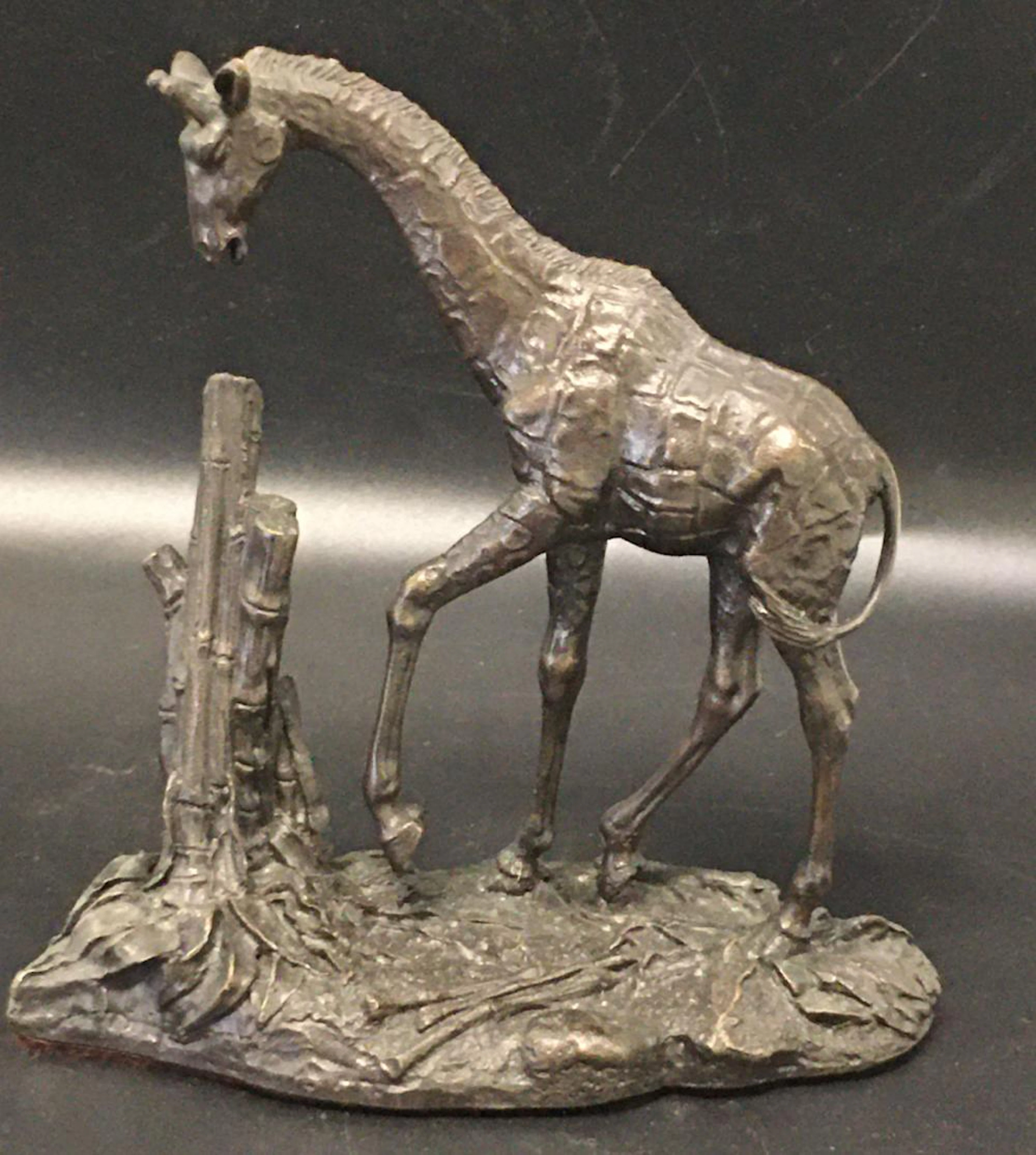 Franklin Mint Bronze Sculpture, Giraffe