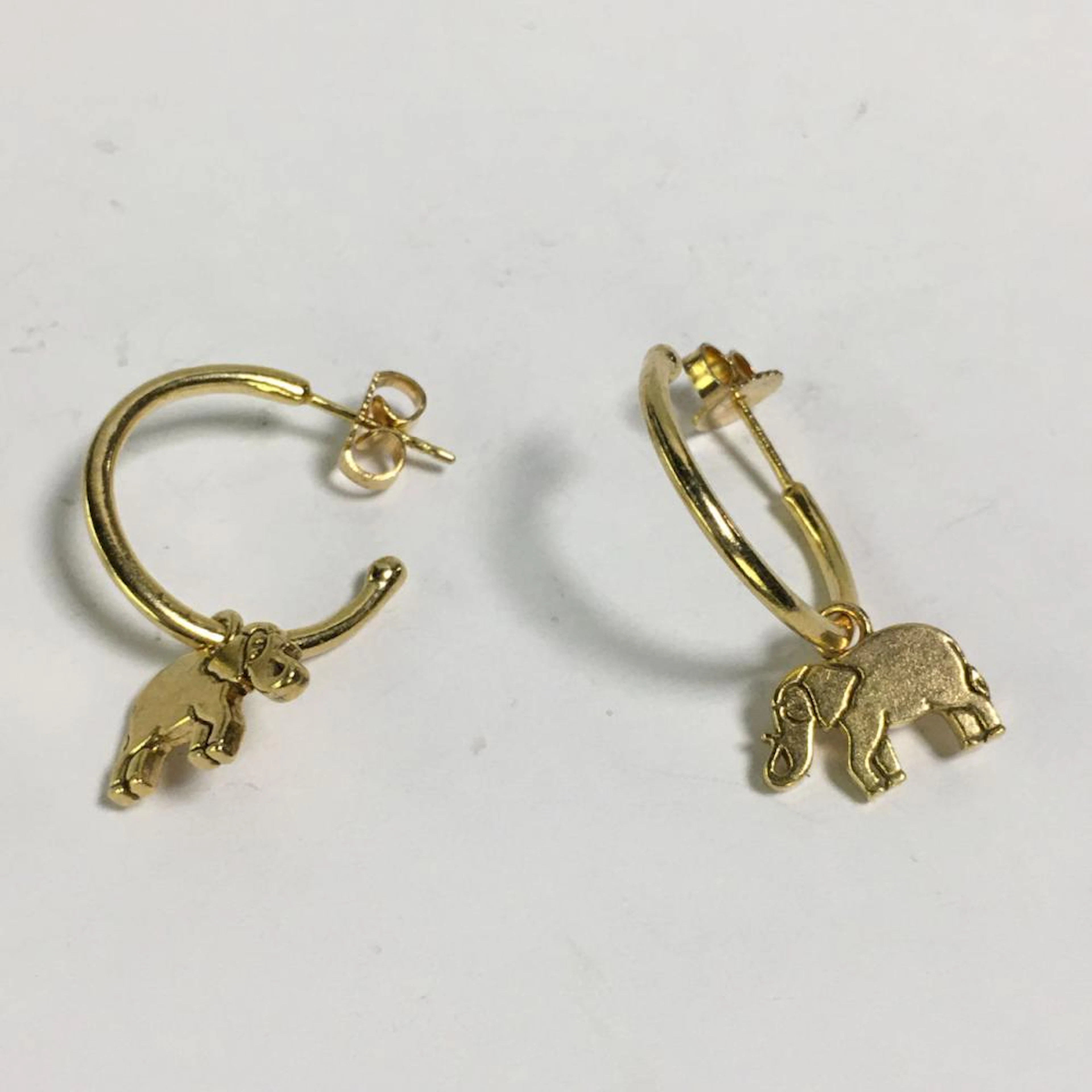 Sterling Silver Alex And Ani Elephant Earrings