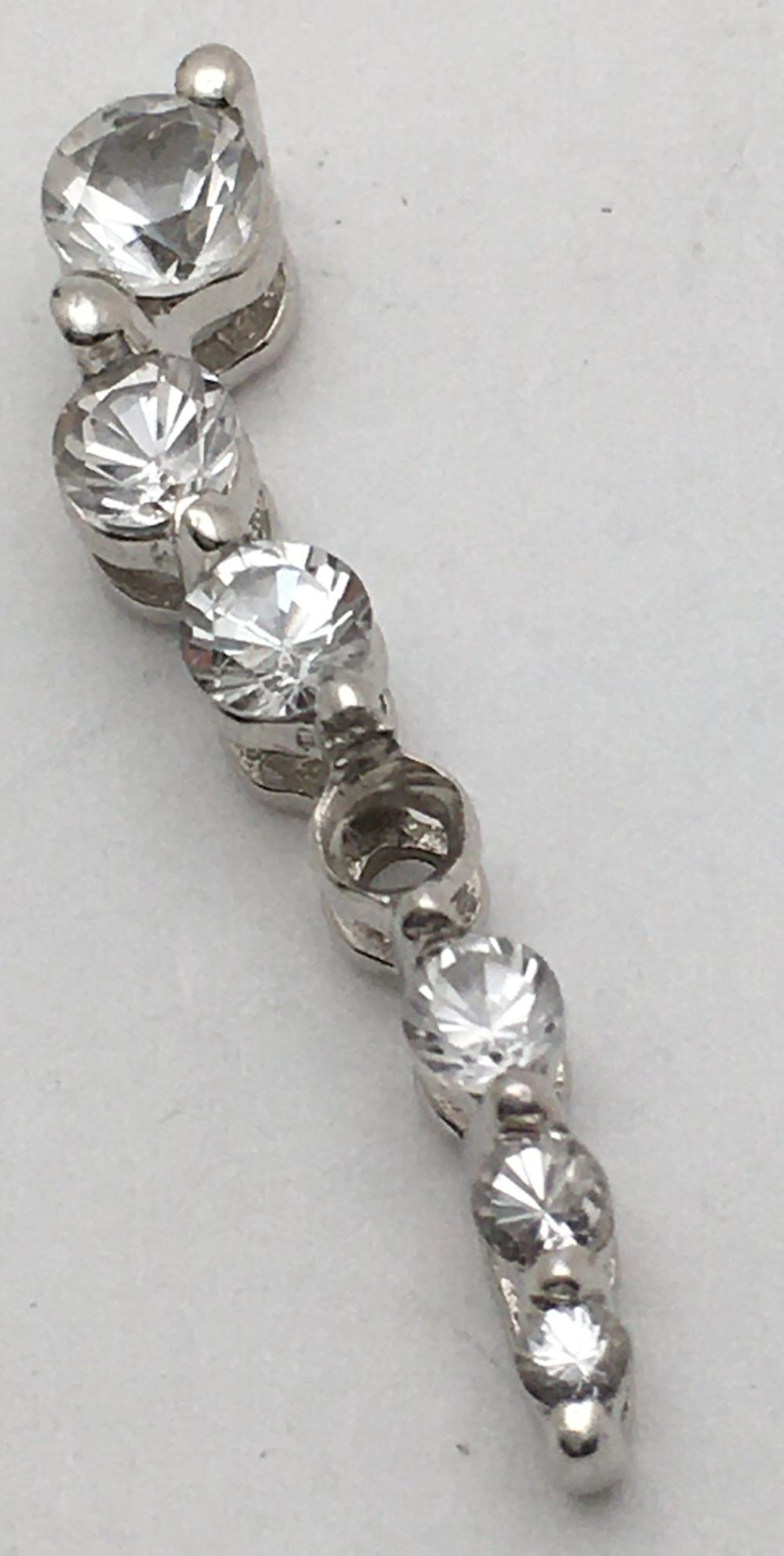 10k White Gold Pendant With Diamonds