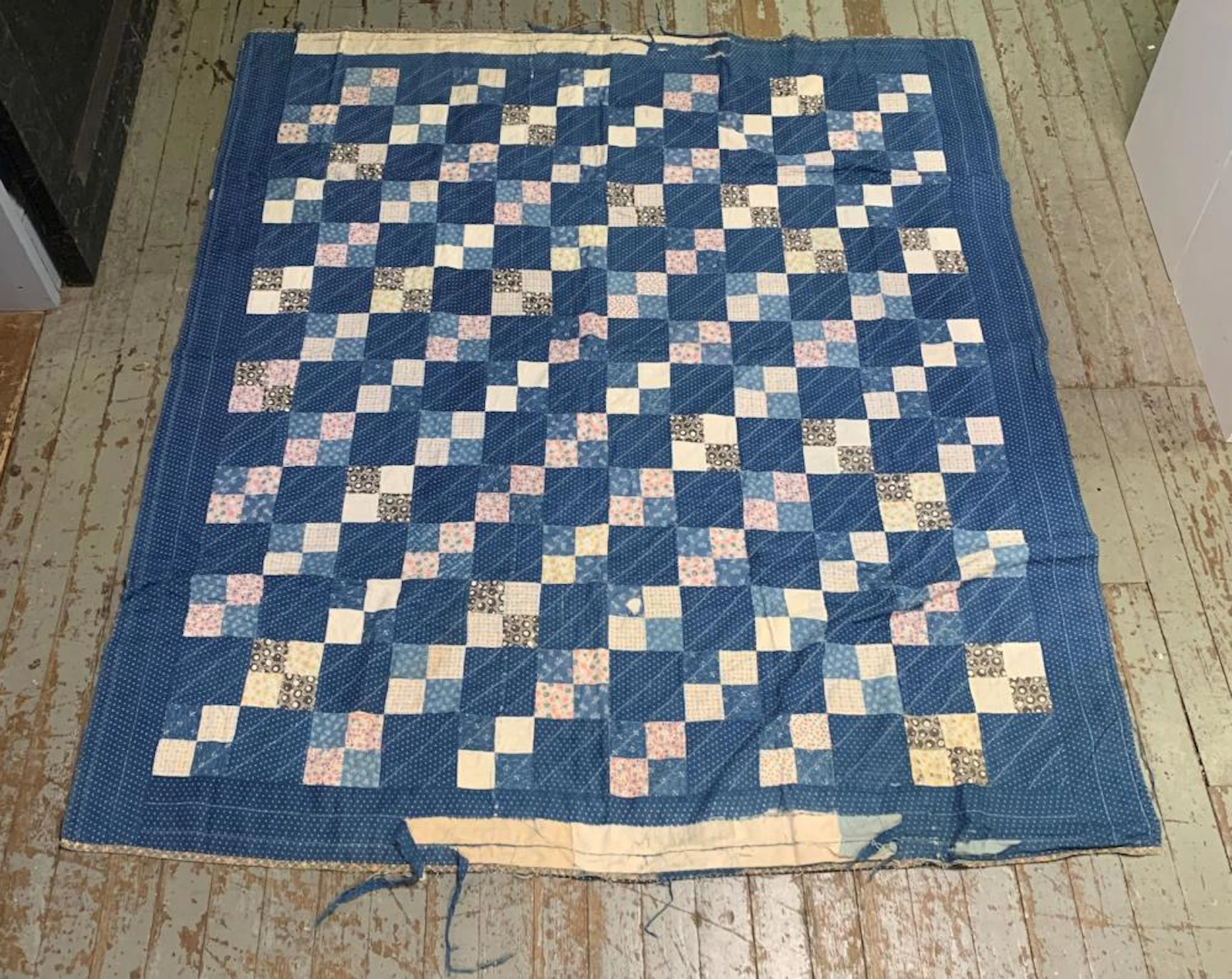 Blue Checkered Quilt