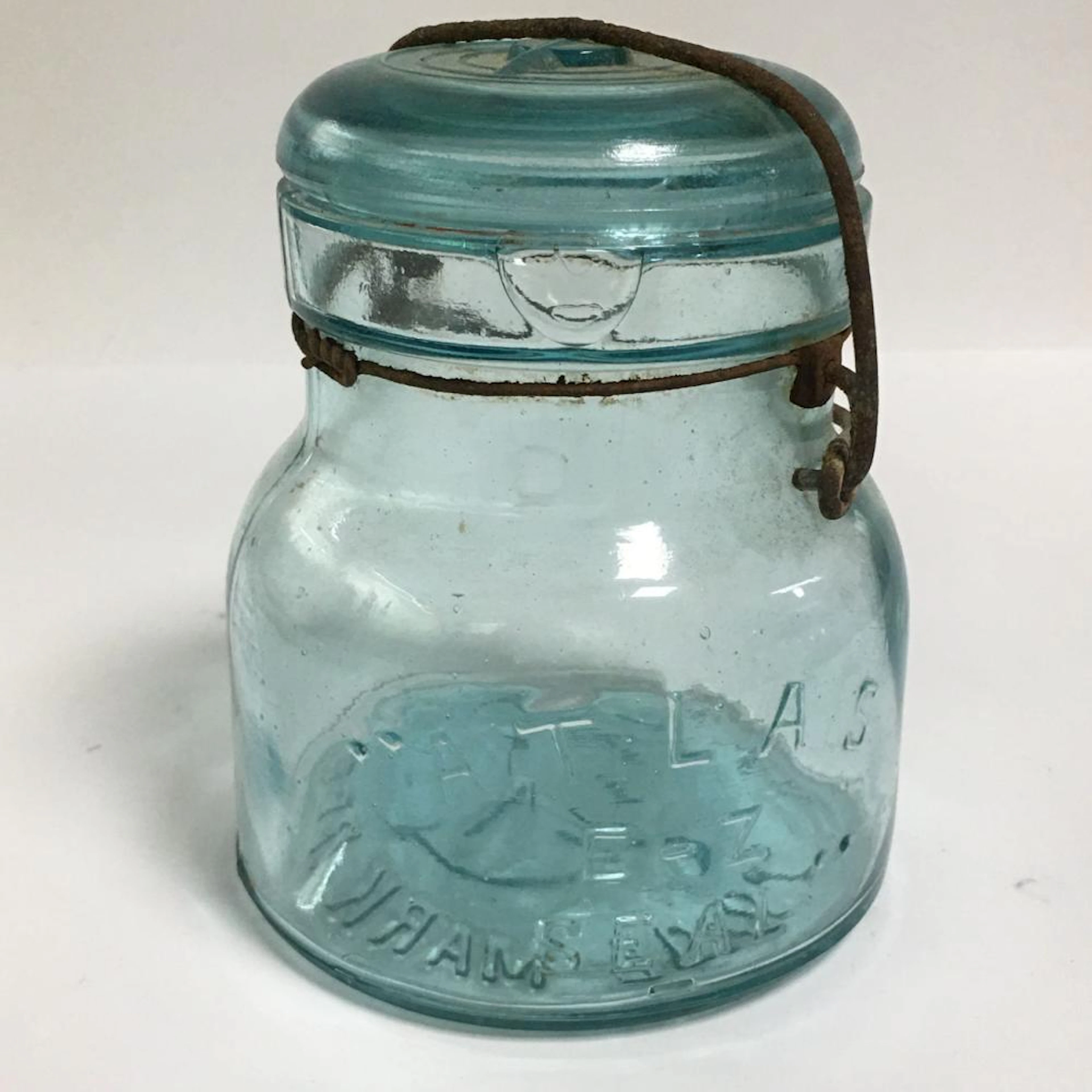 Atlas Blue Glass Canning Jar