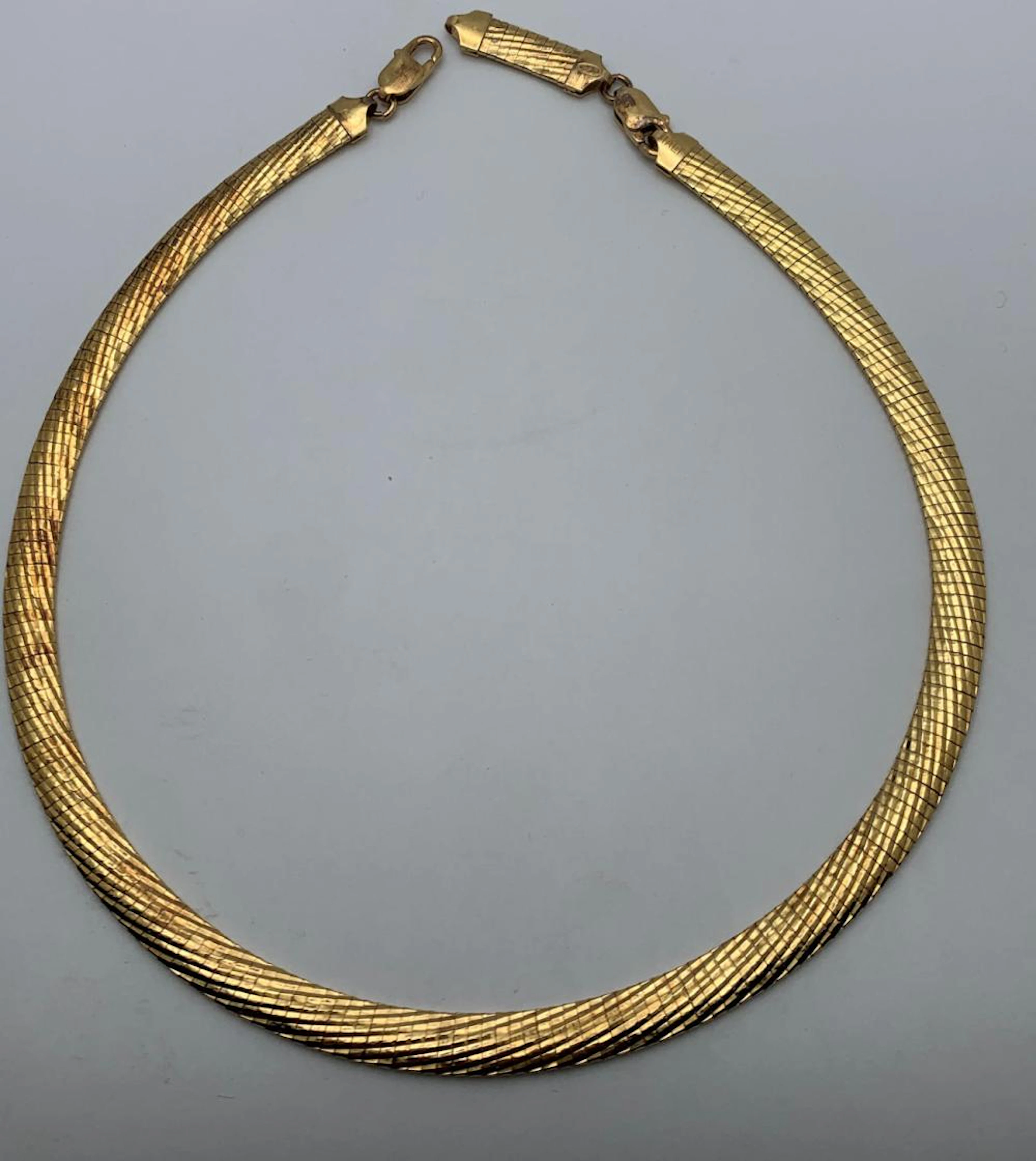 Sterling Silver Italian Gold Tone Necklace Chai