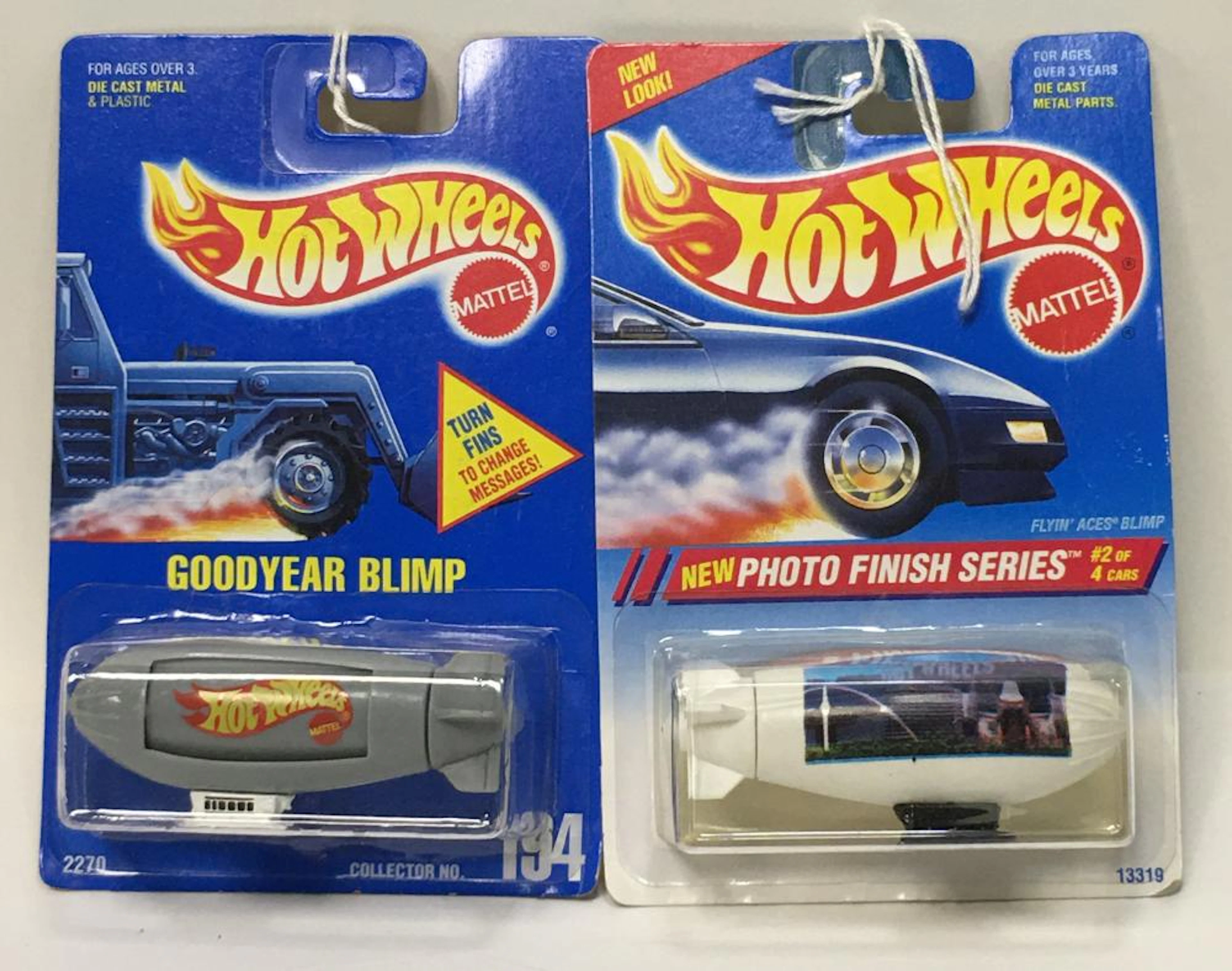 2 Hot Wheels Mattel Blimps In Original Box