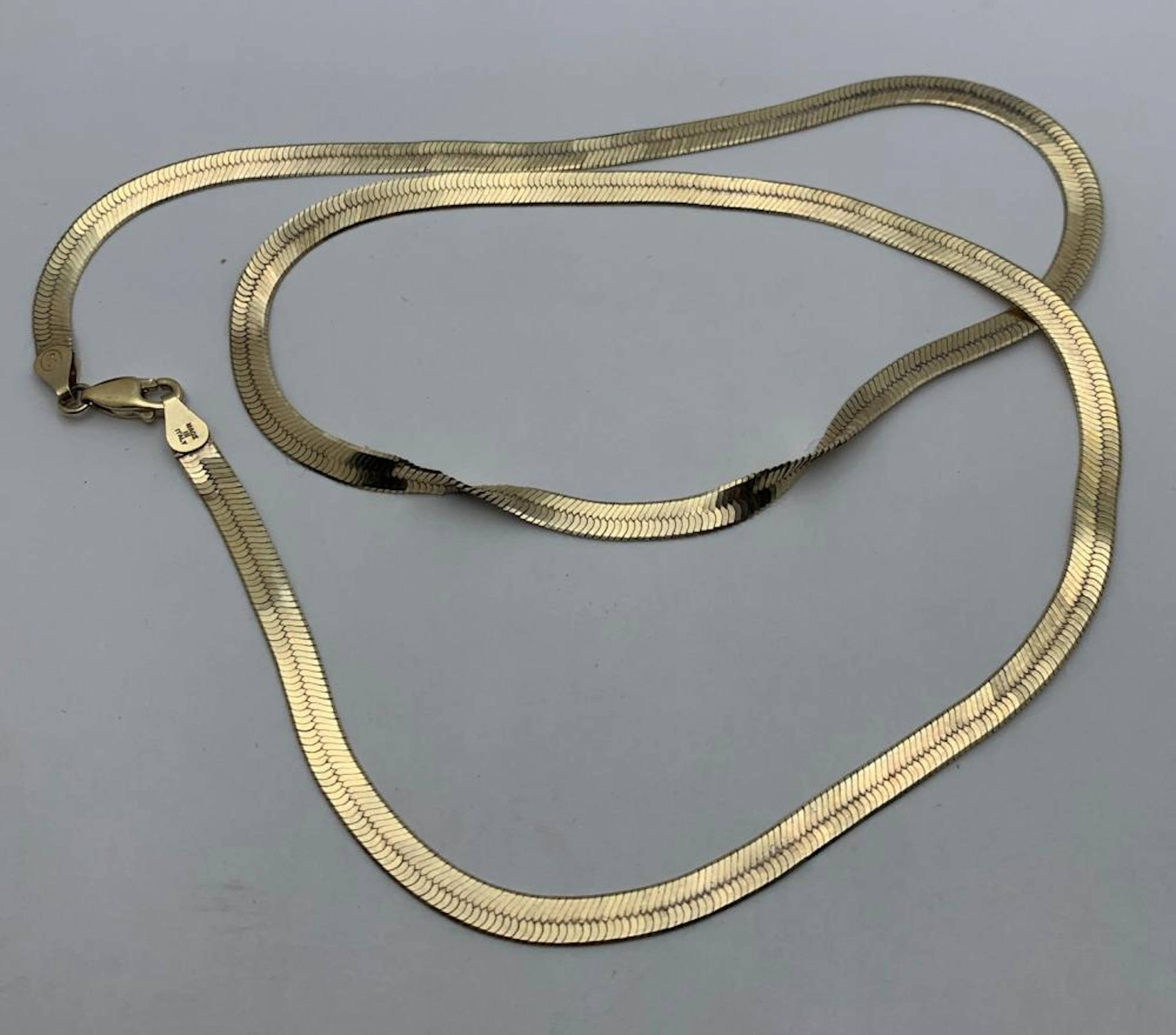 Sterling Silver Italian Gold Tone Necklace