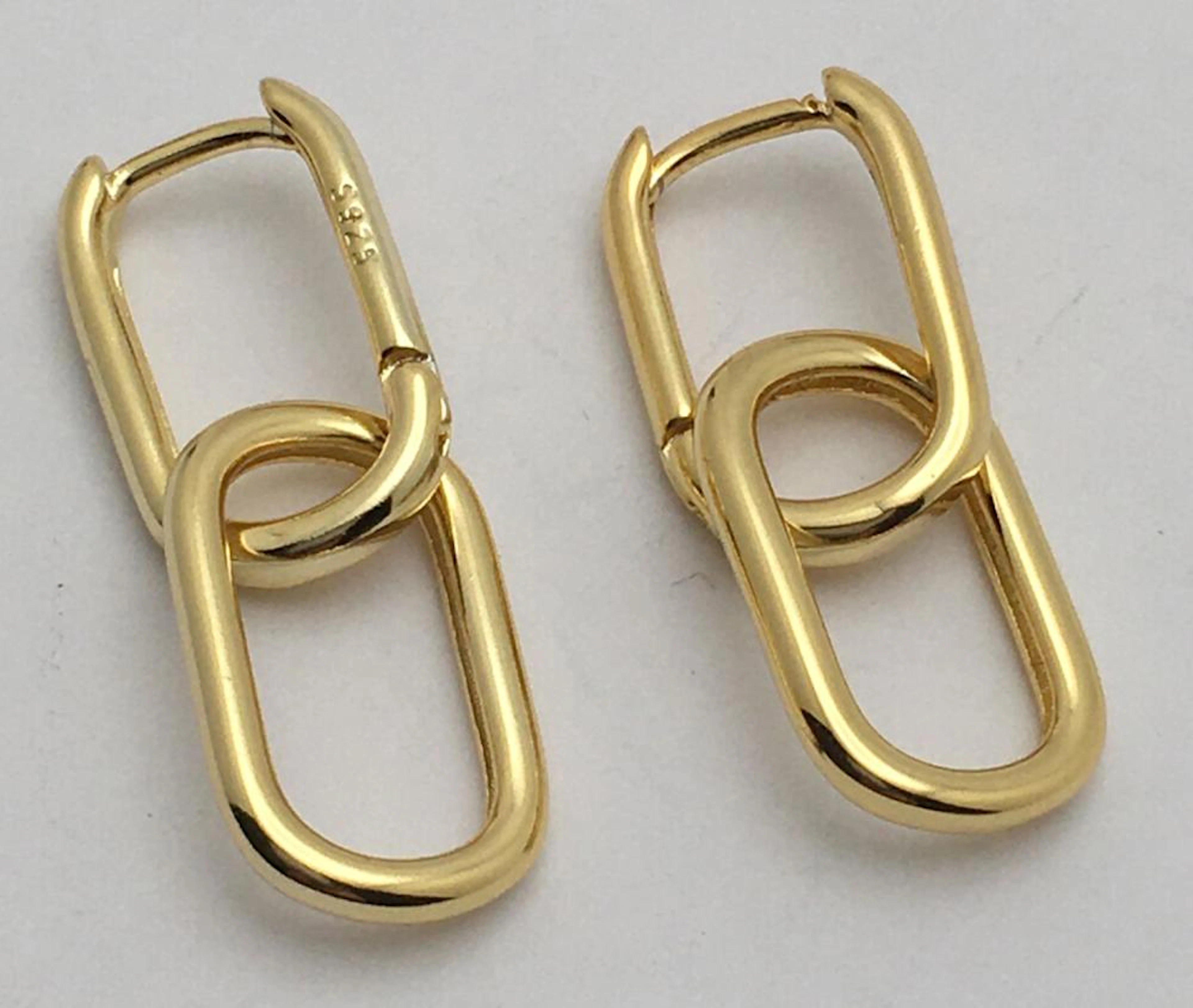 Sterling Silver Gold Tone Earrings