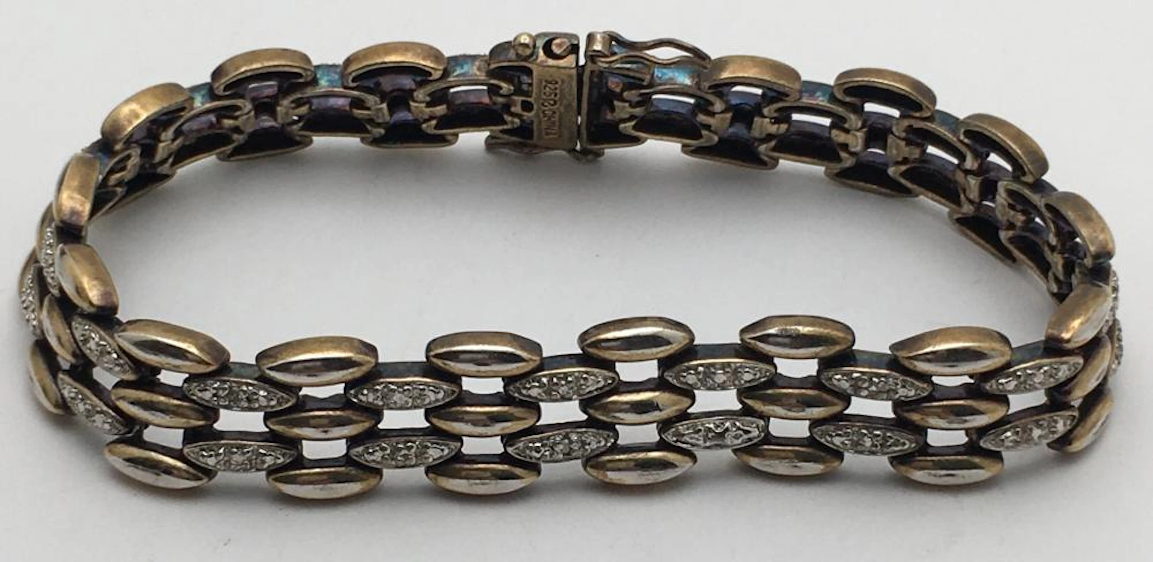 Sterling Silver Gold Tone Bracelet