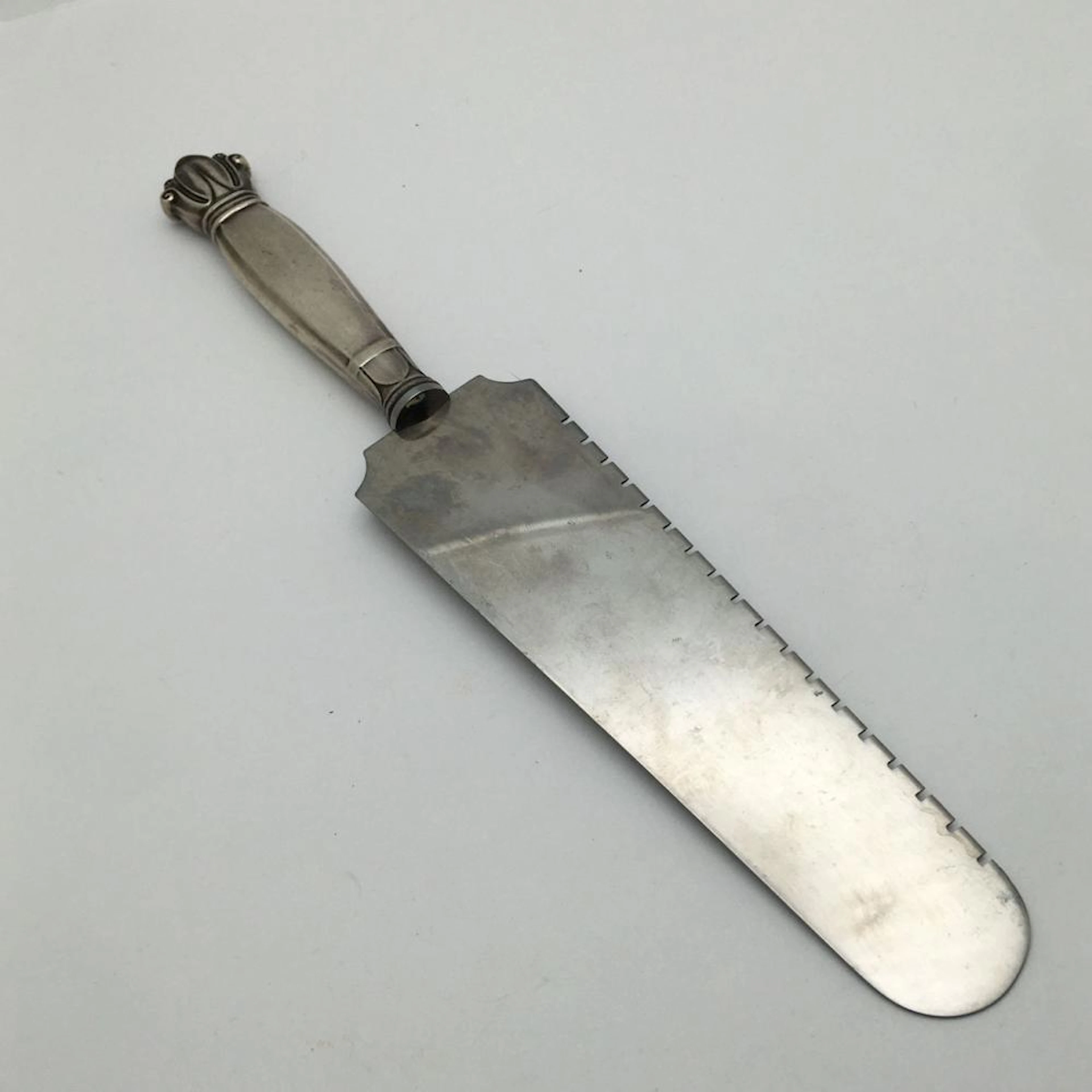 Stainless Cake Server With Sterling Silver Handle