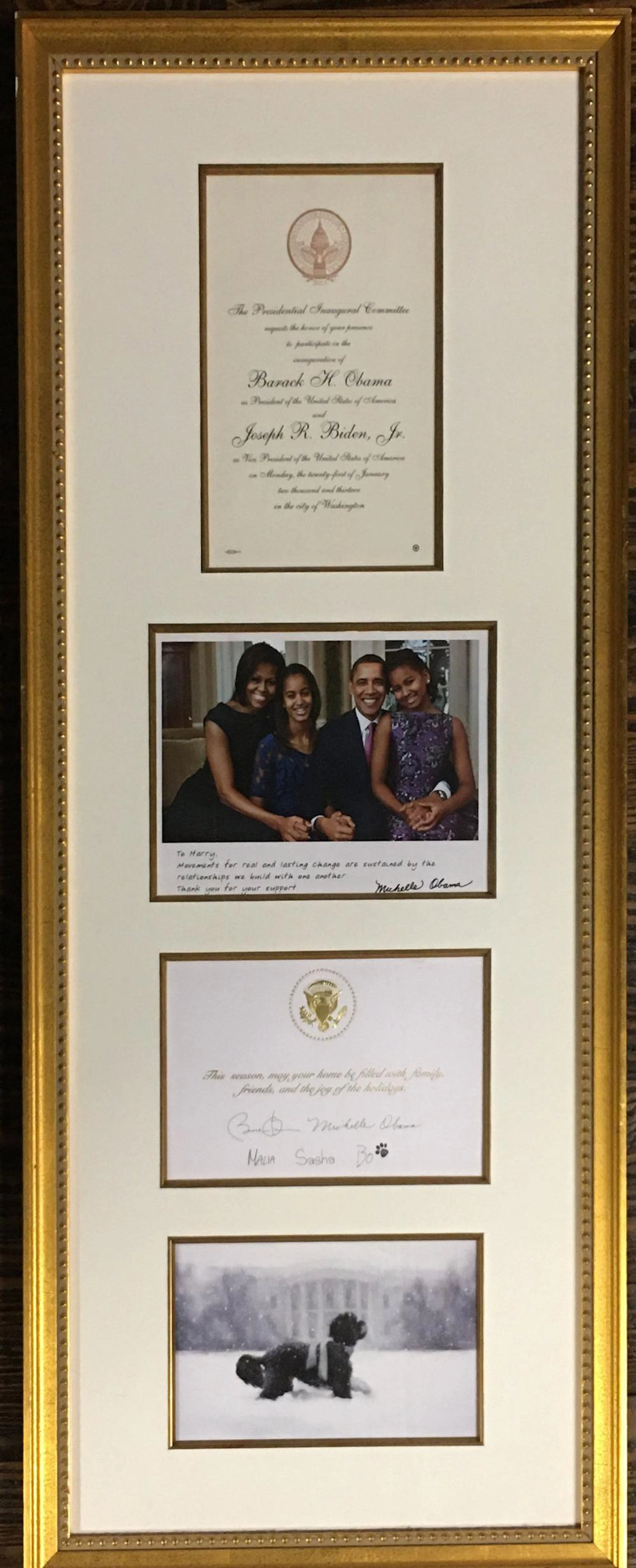 Framed Barack And Michelle Obama Memorabilia