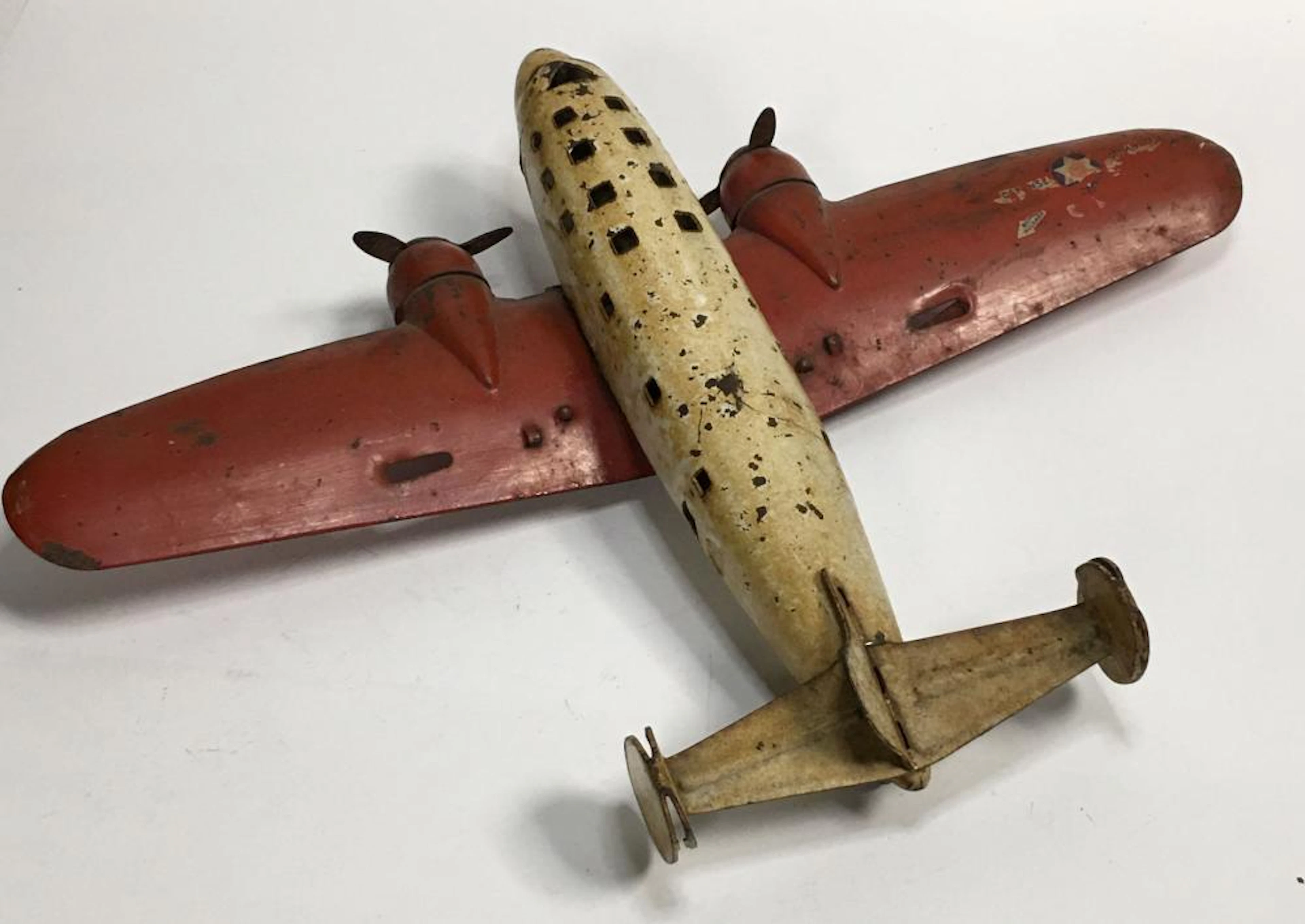 Wyandotte Steel Propeller Airplane Toy