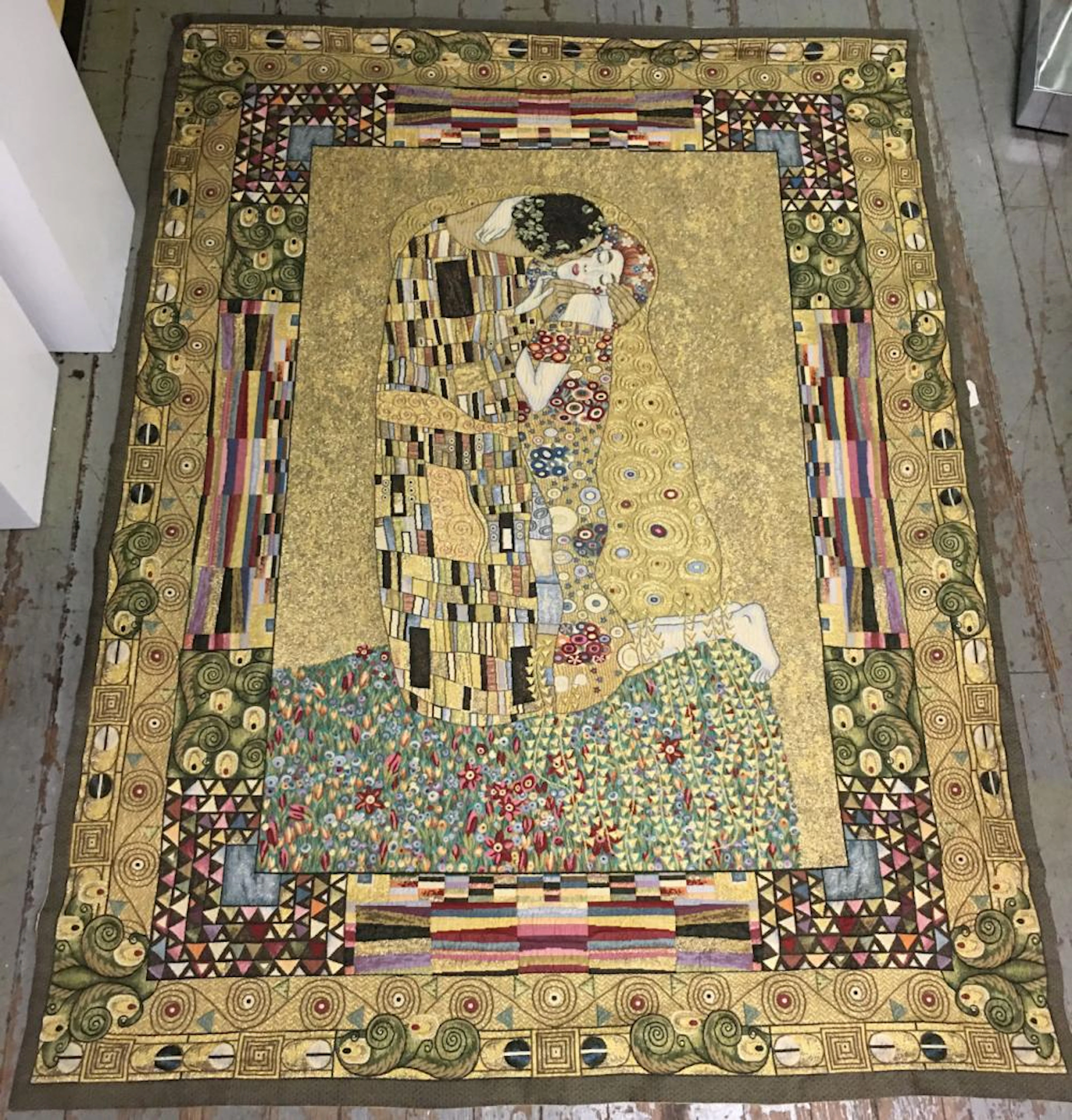 Gustav Klimt The Kiss Wall Tapestry