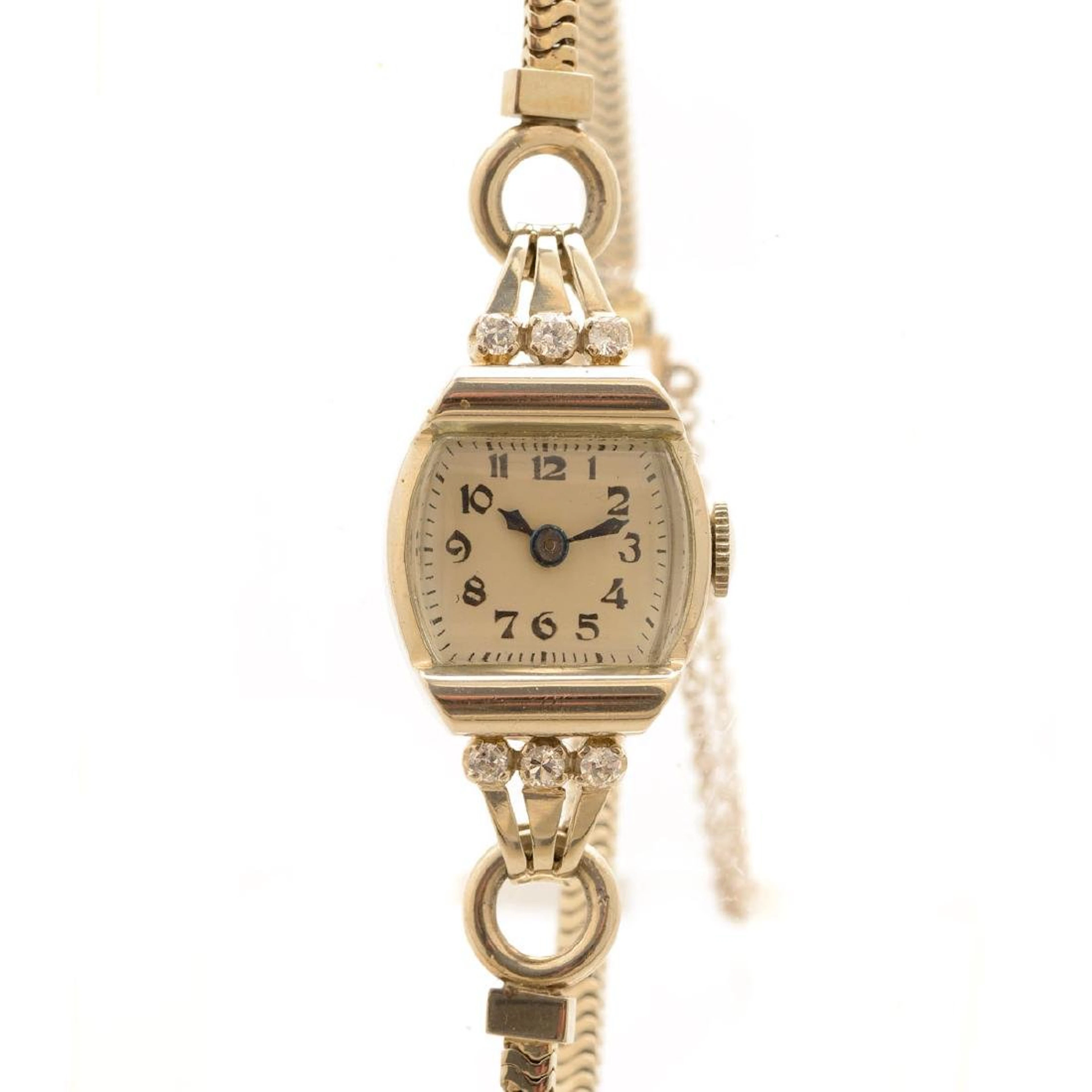 Ladies Diamond, 14k White Gold Wristwatch.