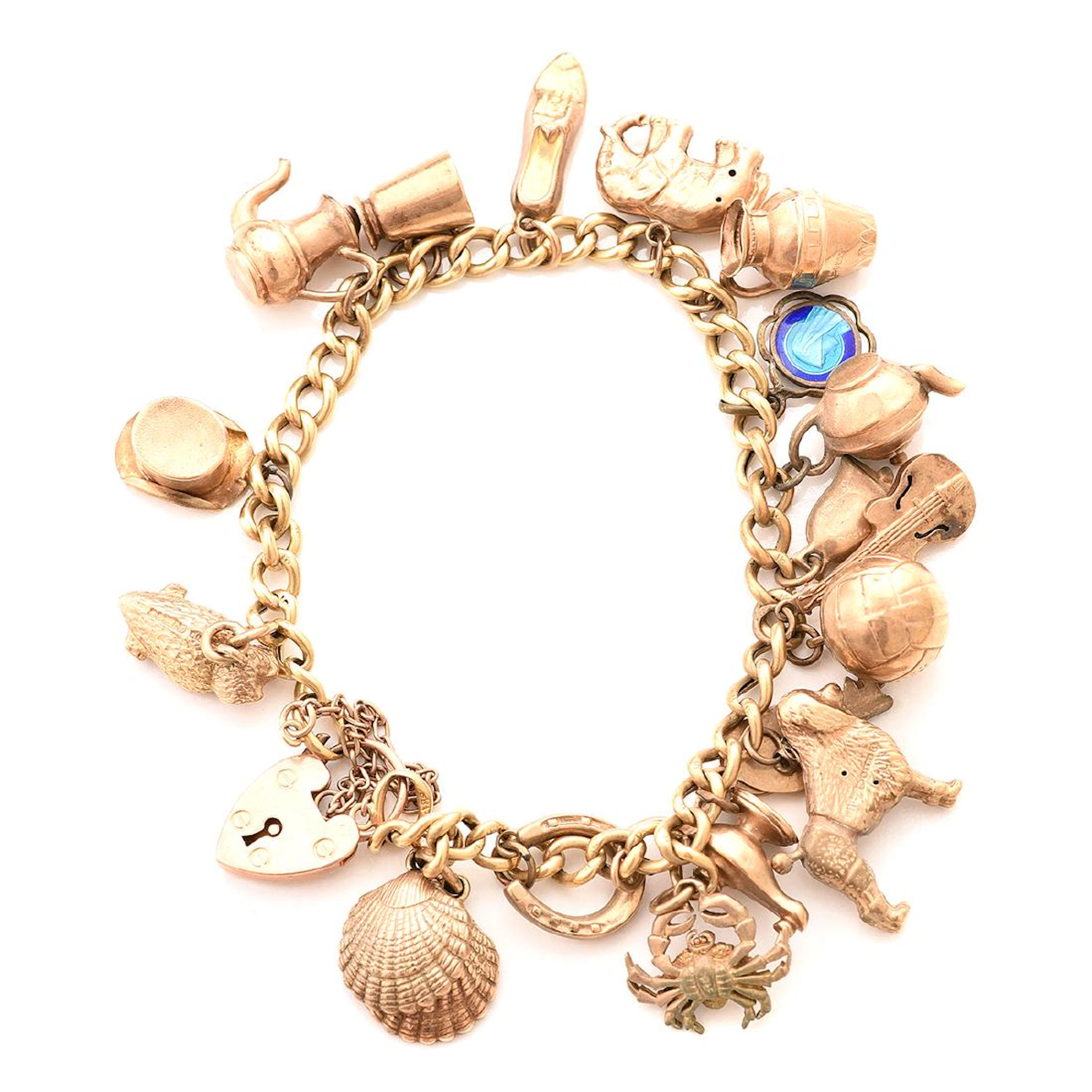 Yellow Gold Charm Bracelet.