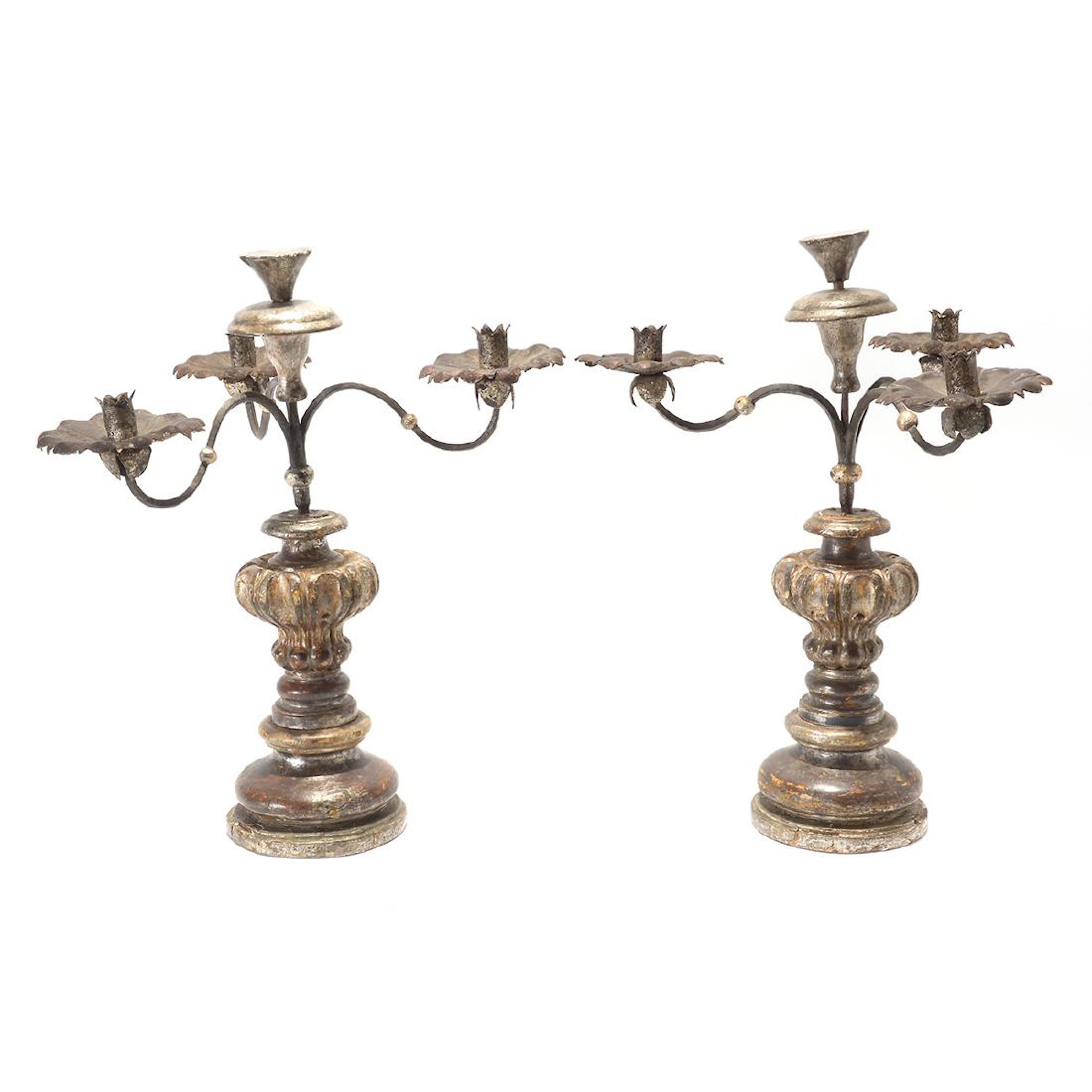 Pair of Spanish Colonial Style Candelabra