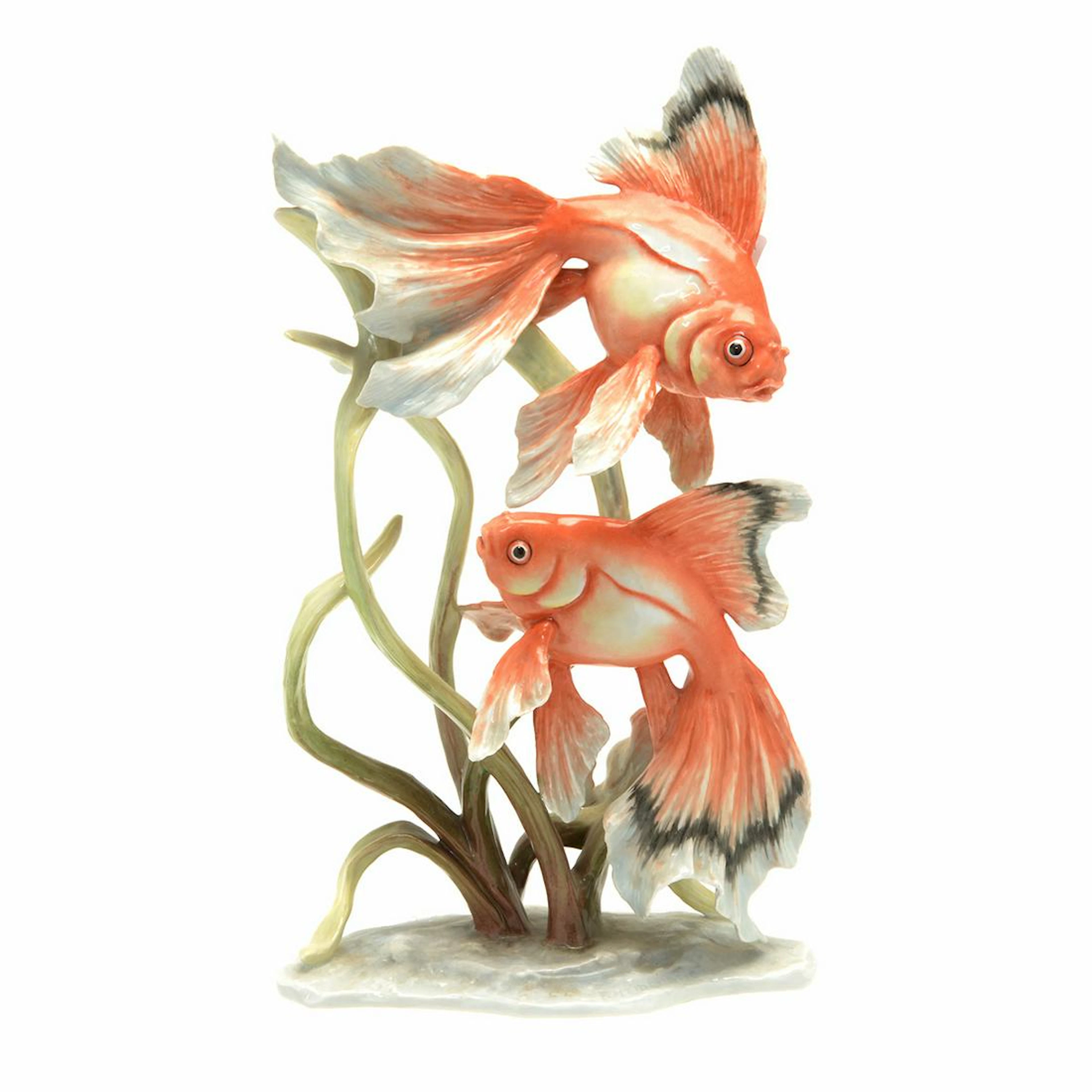 Heidenreich for Rosenthal Porcelain Koi Figural Group.