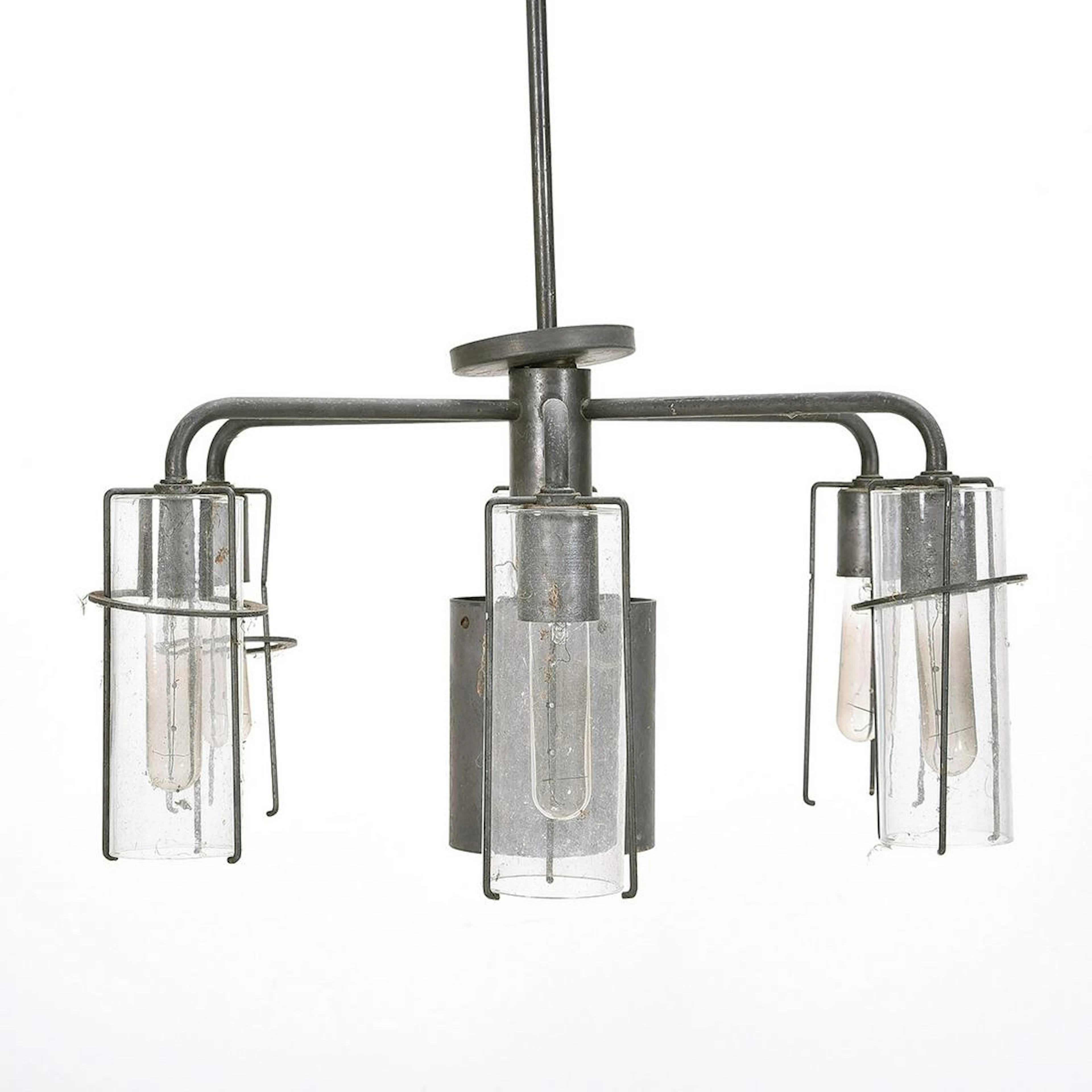 Industrial Chic Six Light Chandelier.