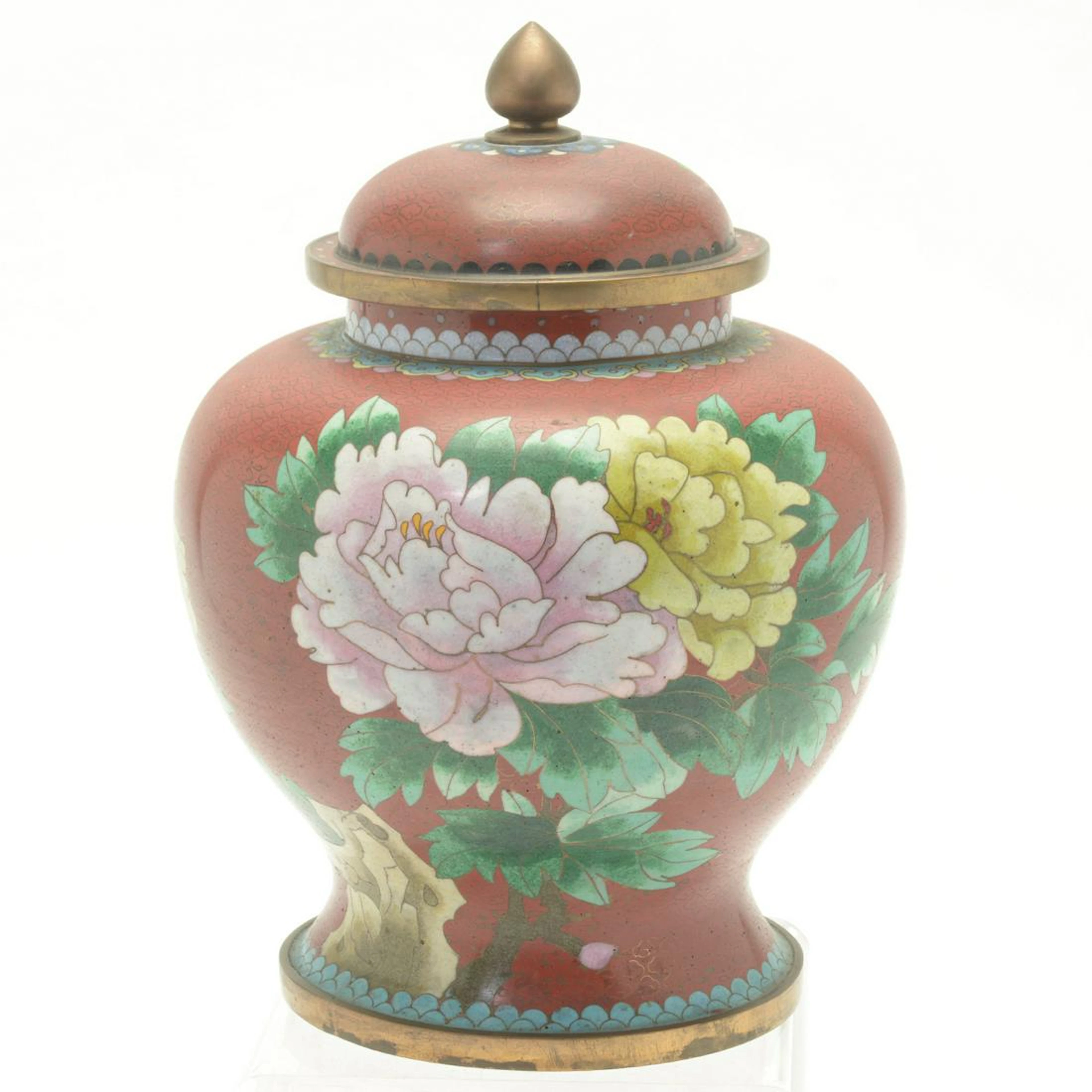 19th Century CloisonnÈ Baluster Vase with Cover.