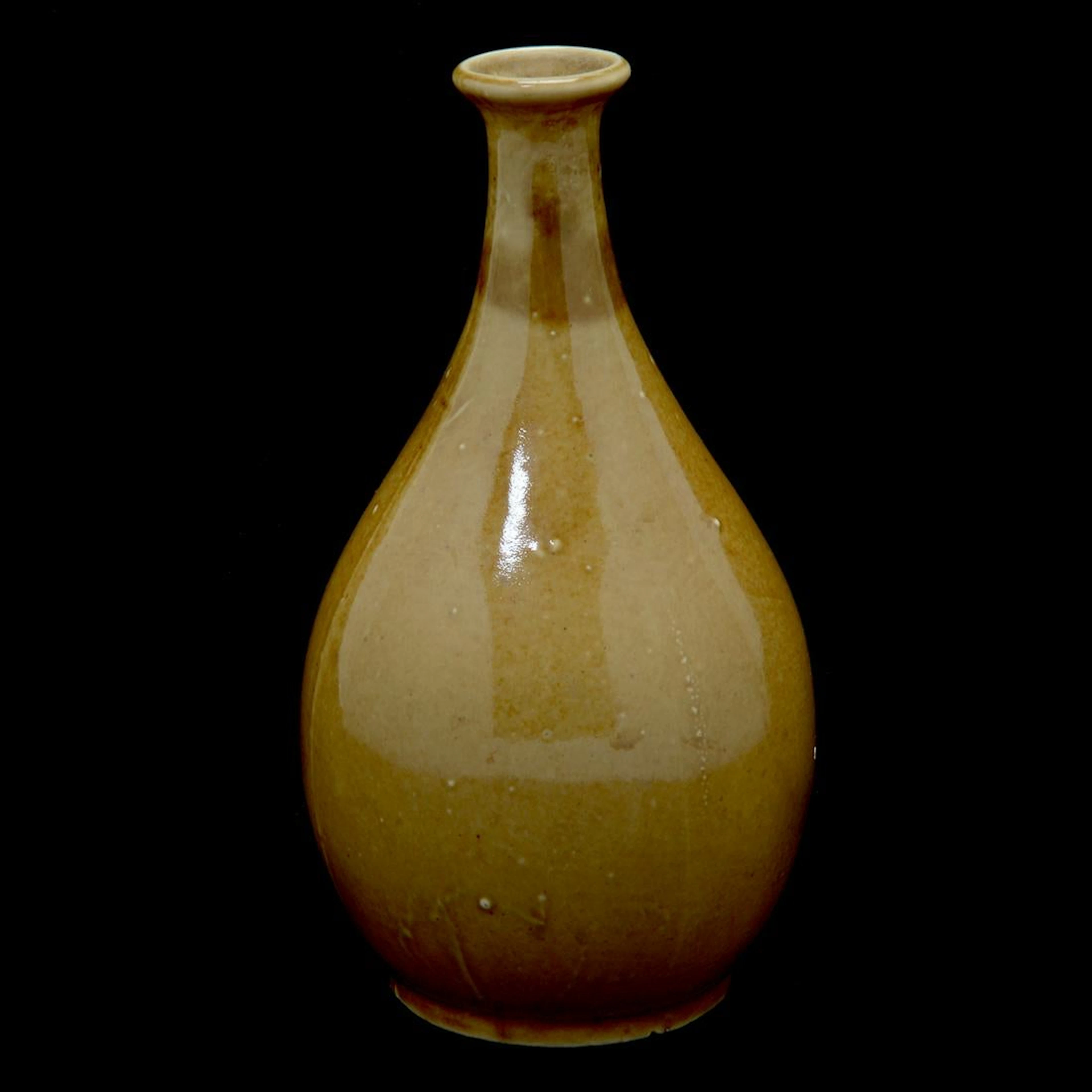 Brown Glazed Ming Style Wine Bottle