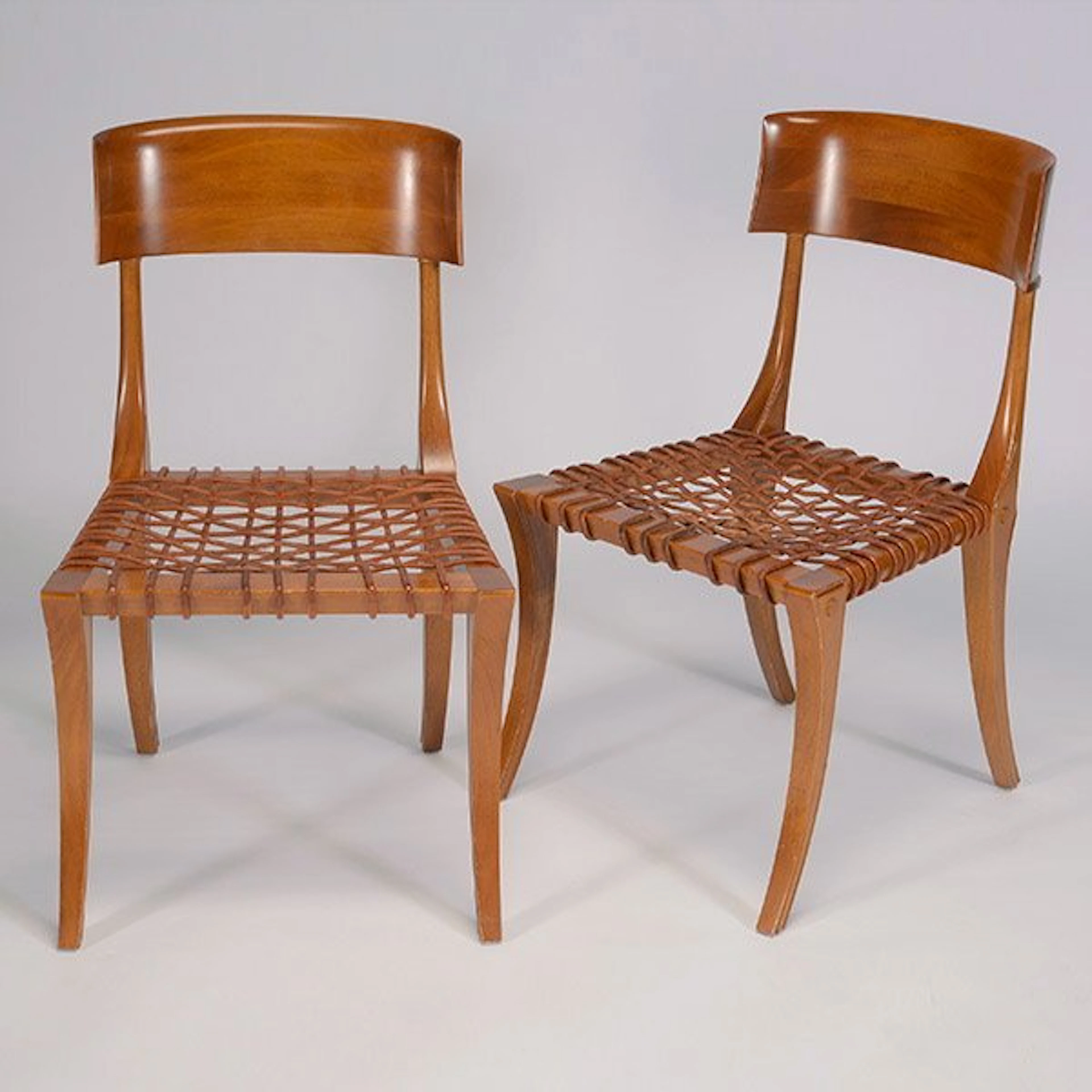 2 T.H. Robsjohn Gibbings Klismos Chairs.