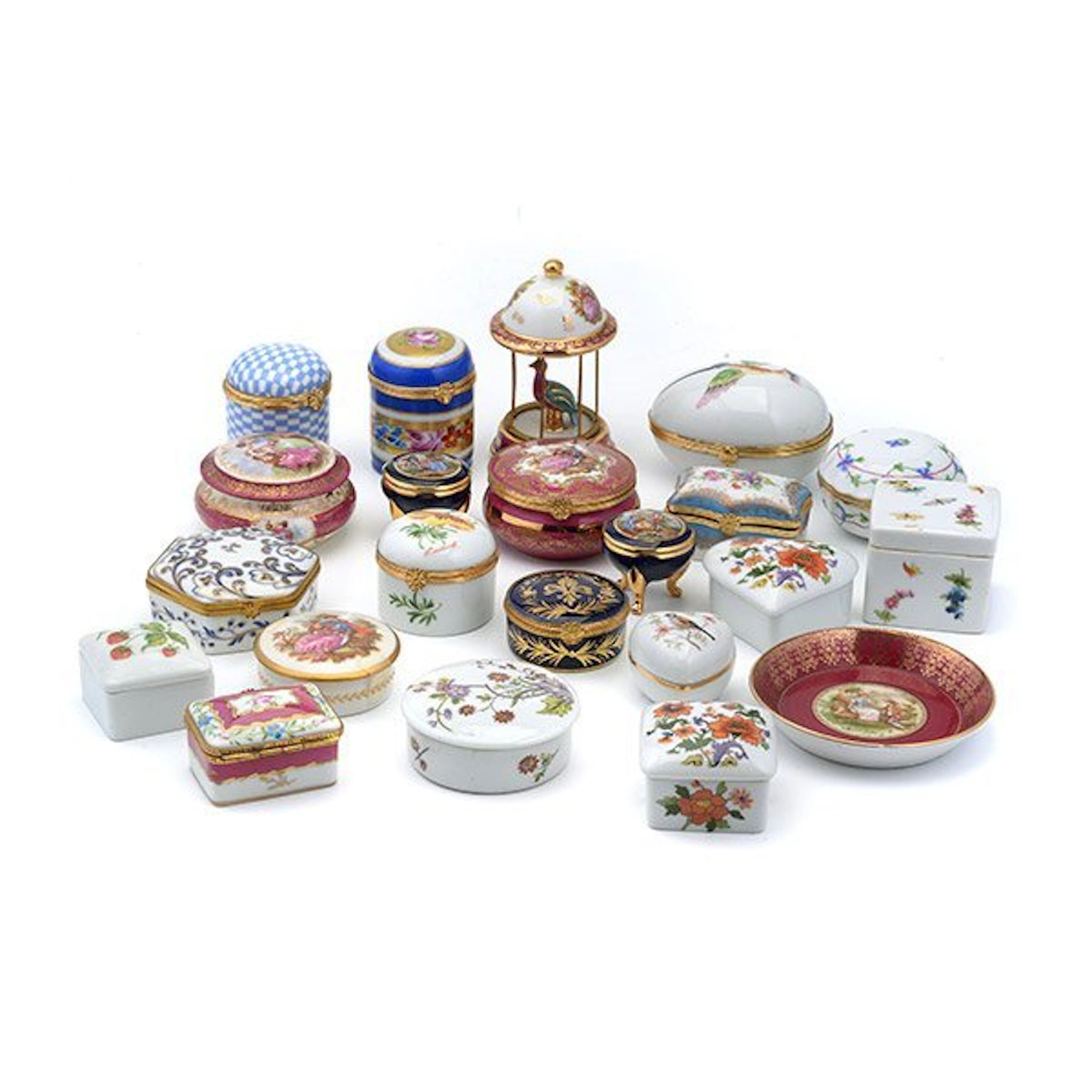 Collection of Limoges Porcelain Boxes