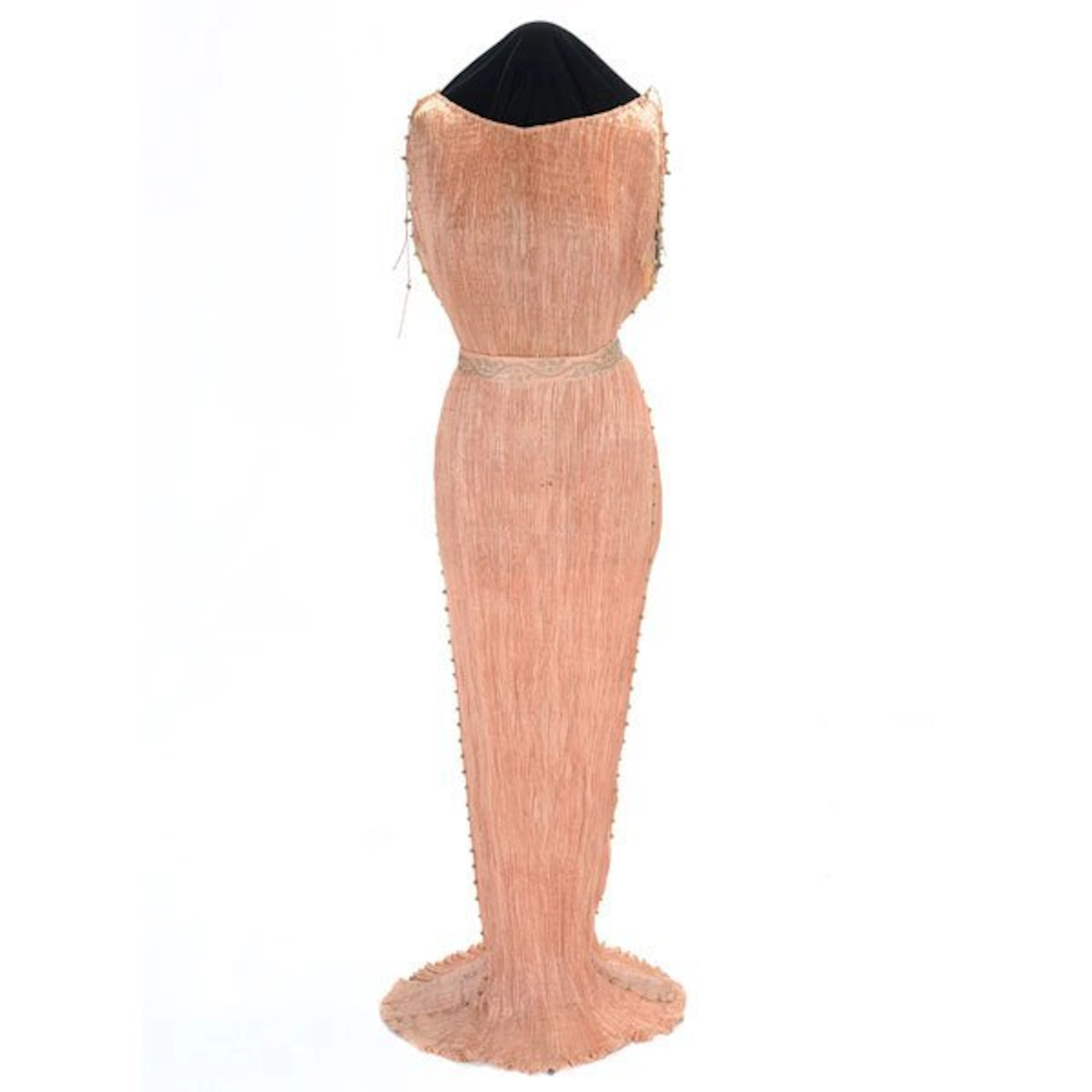 Mariano Fortuny Delphos Dress in SAlmon Pleated Silk