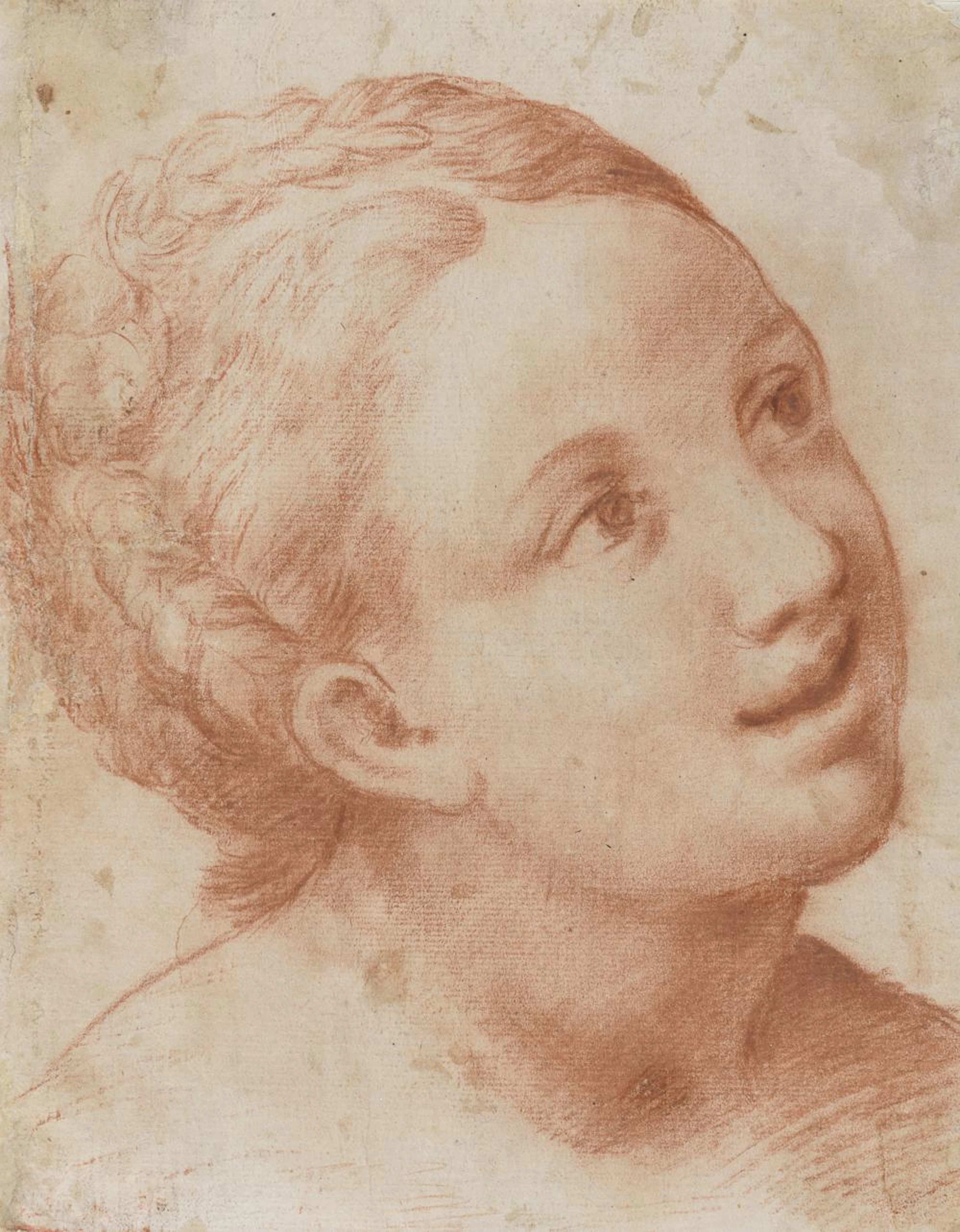 SANGUINE DRAWING BY THE CIRCLE OF ANTONIO ALLEGRI known as CORREGGIO