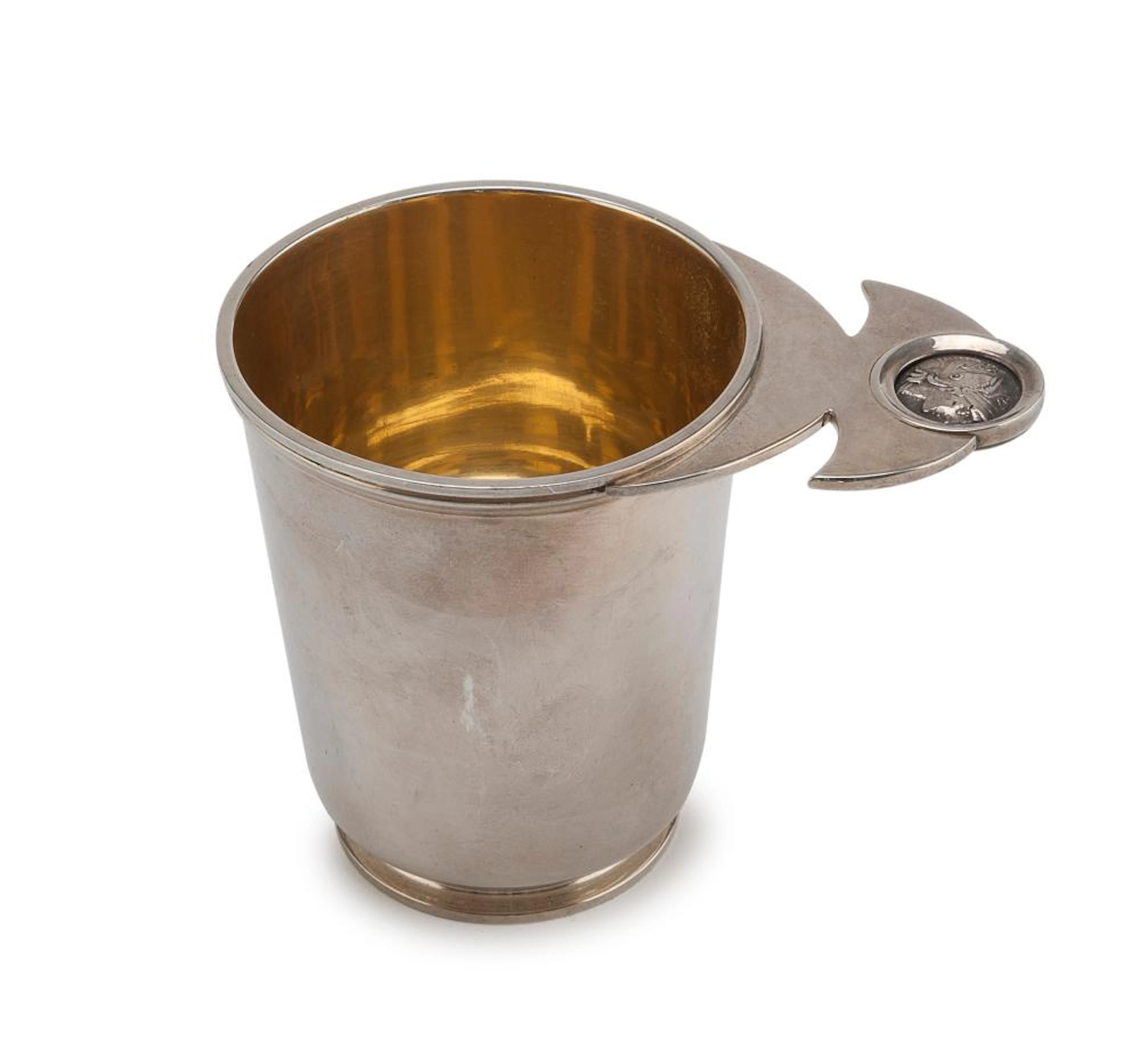 SILVER CUP WITH ROMAN COI