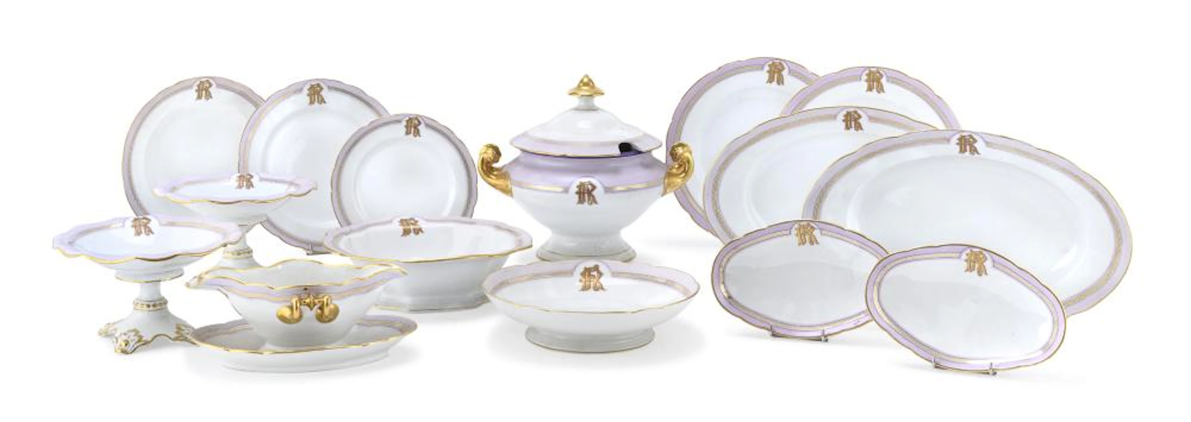 PORCELAIN DINNER SET, 19th CENTURY