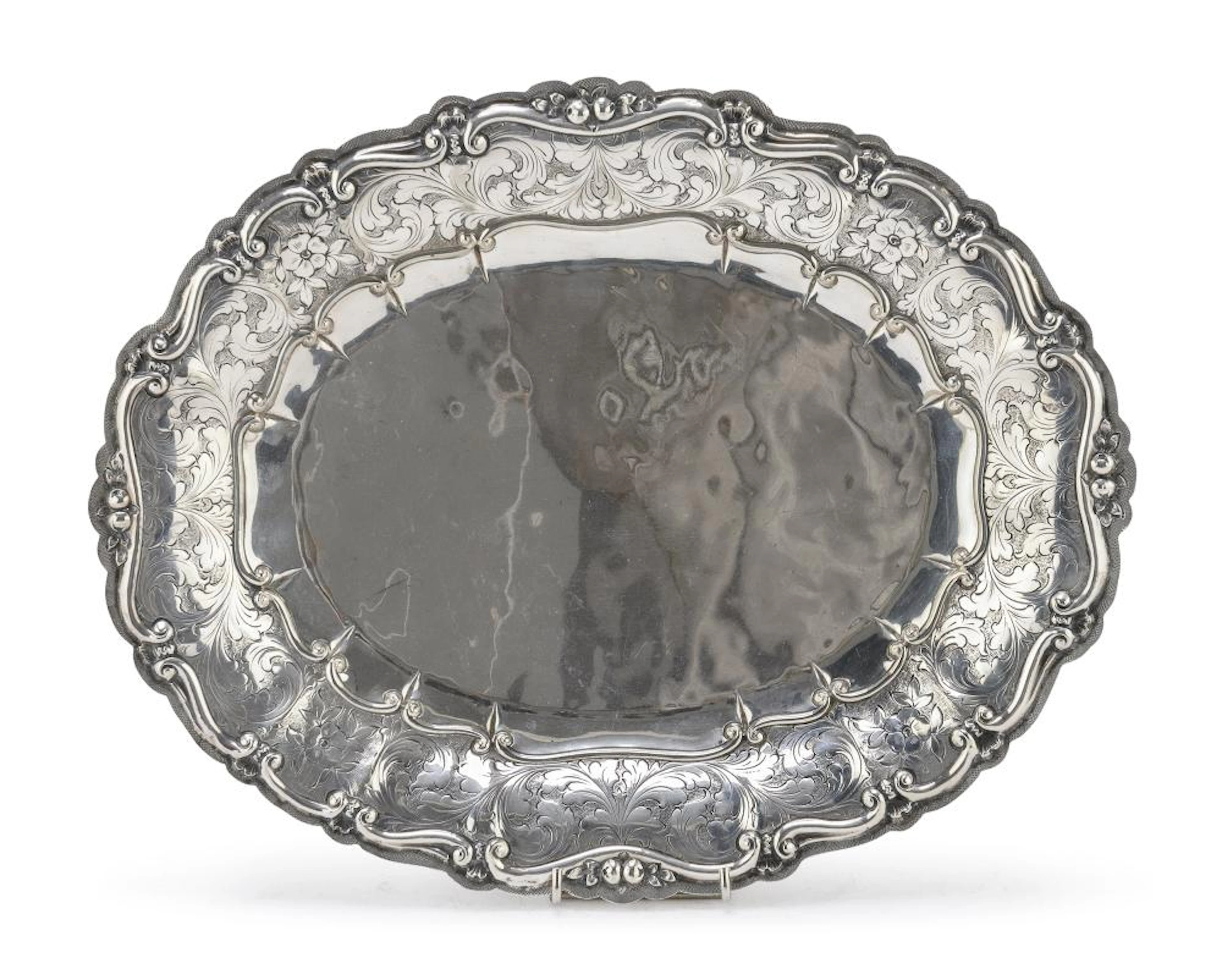 SILVER TRAY, ITALY FIRST HALF 20TH CENTURY