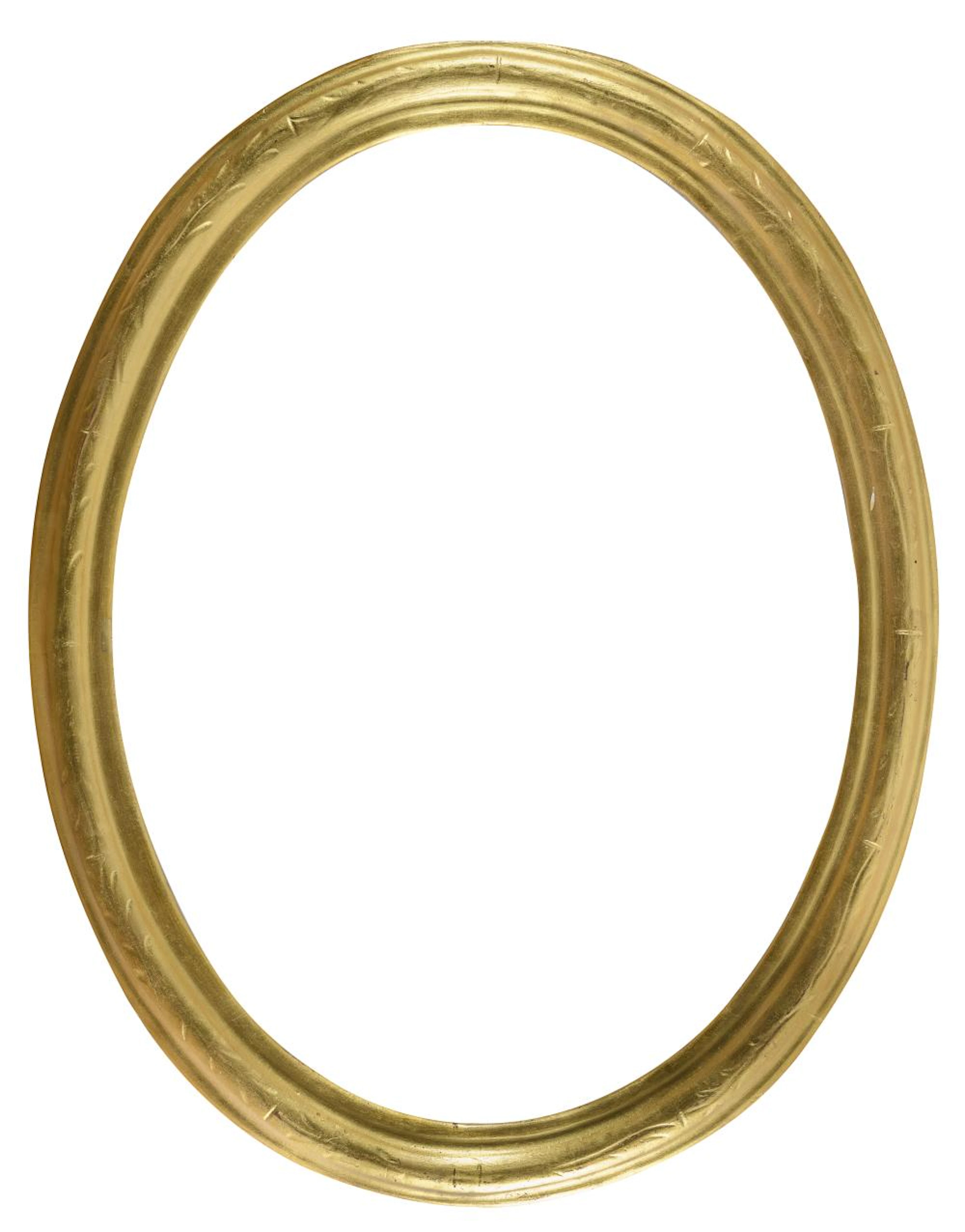 OVAL GILTWOOD FRAME, LATE 19TH CENTURY
