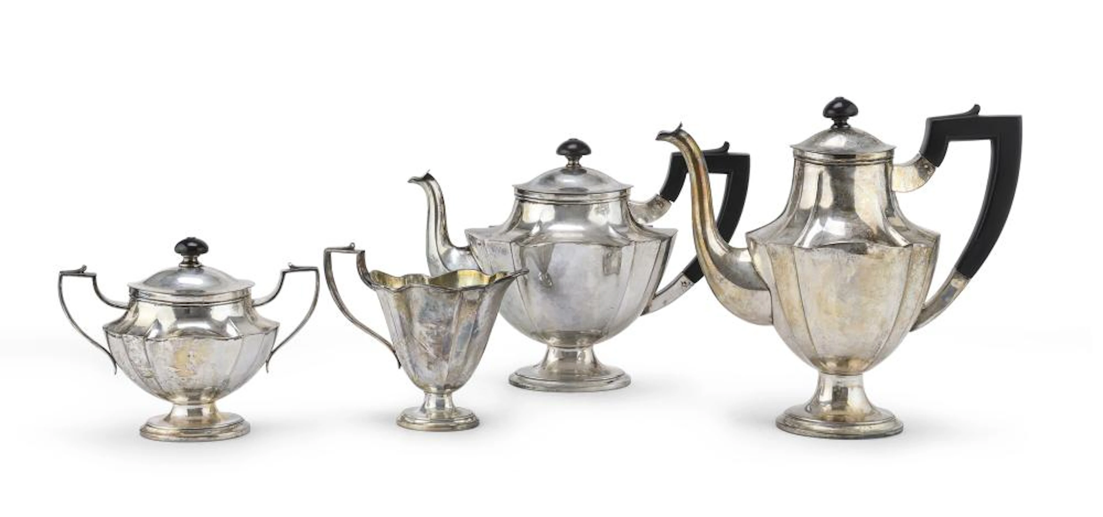 SILVER TEA AND COFFEE SET, MILAN, 1935/1940