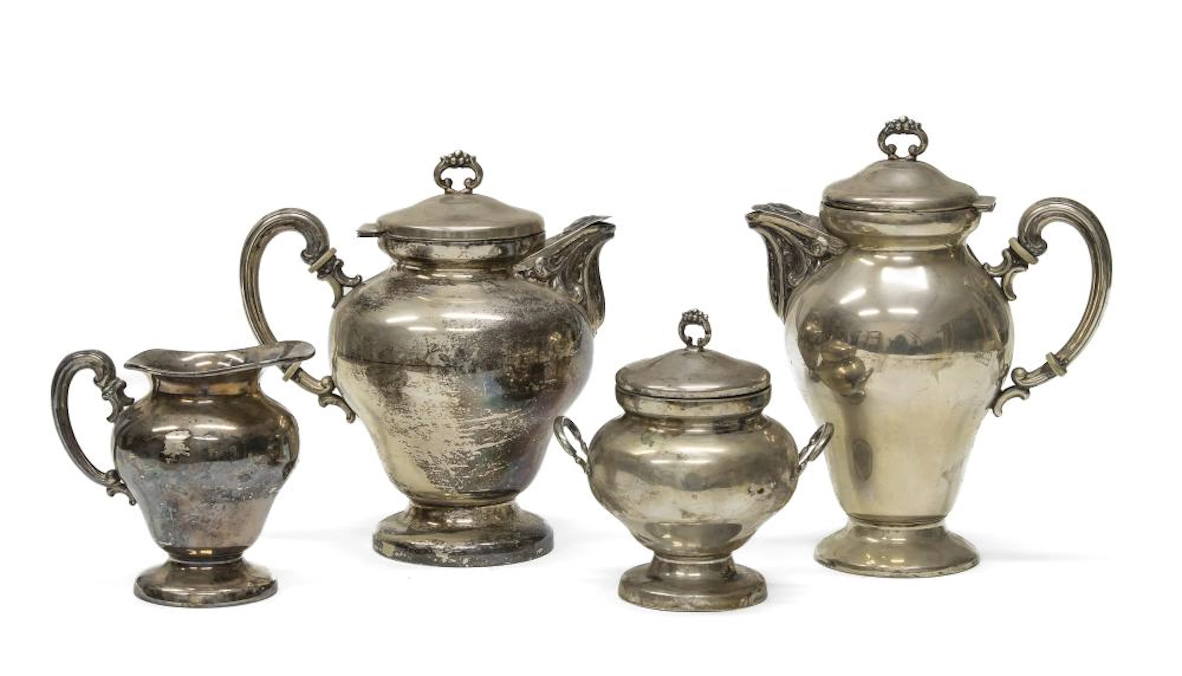 SILVER TEA AND COFFEE SET, ALESSANDRIA 1944/1968