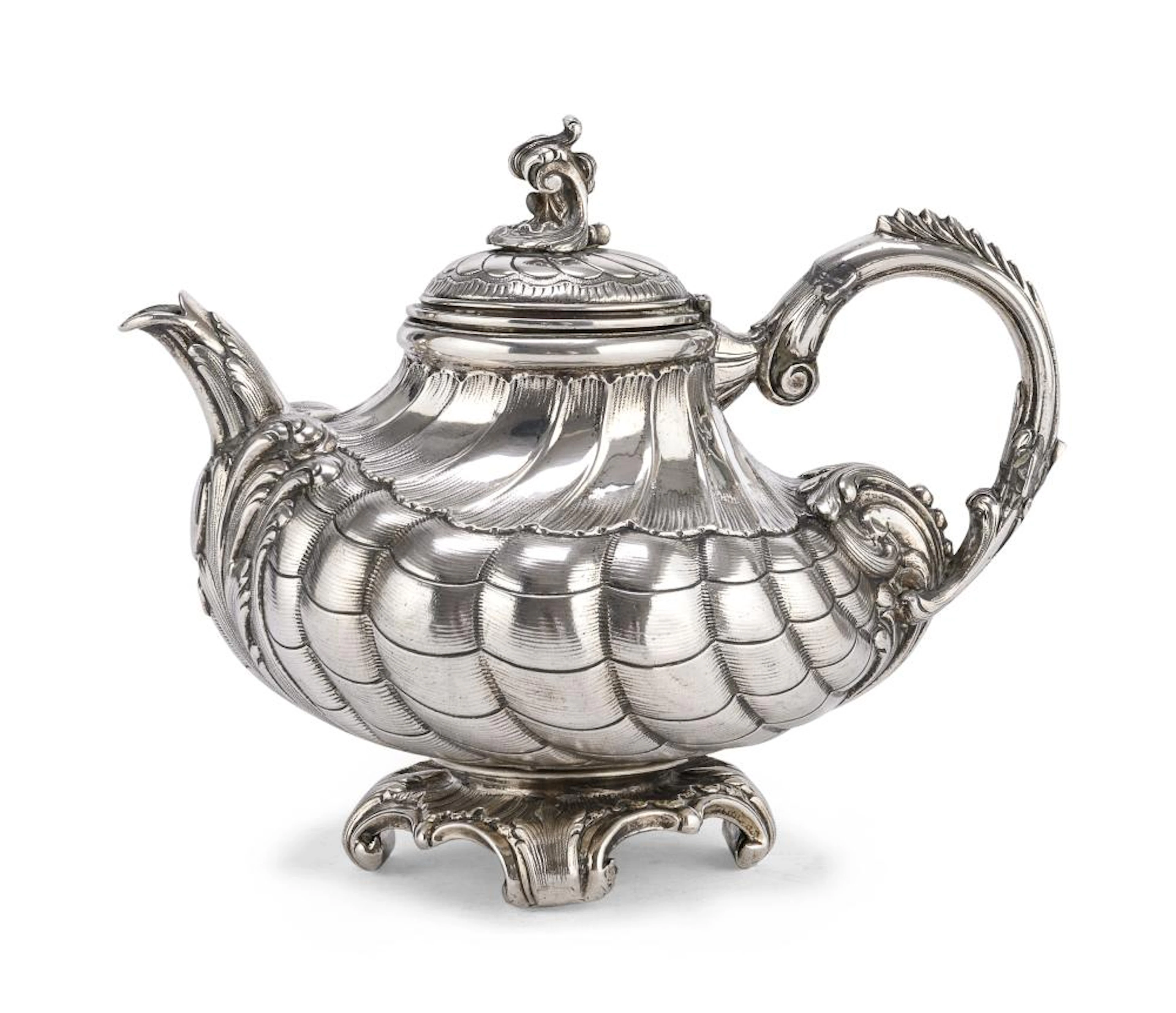 SILVER TEAPOT, GERMAN, LATE 19TH CENTURY