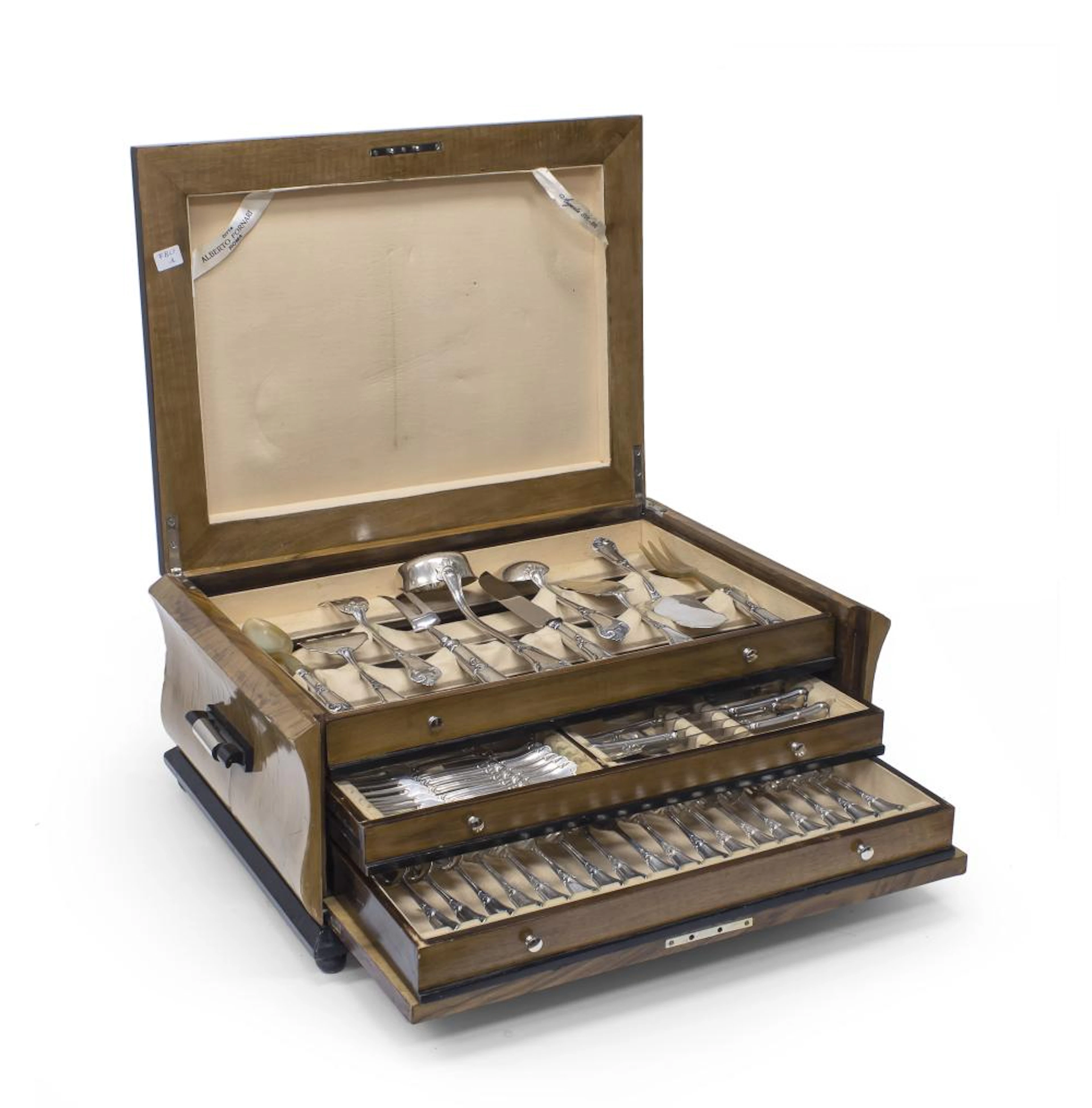 SILVER CUTLERY SET, ALESSANDRIA CESA PER FORNARI EARLY 20TH CENTURY