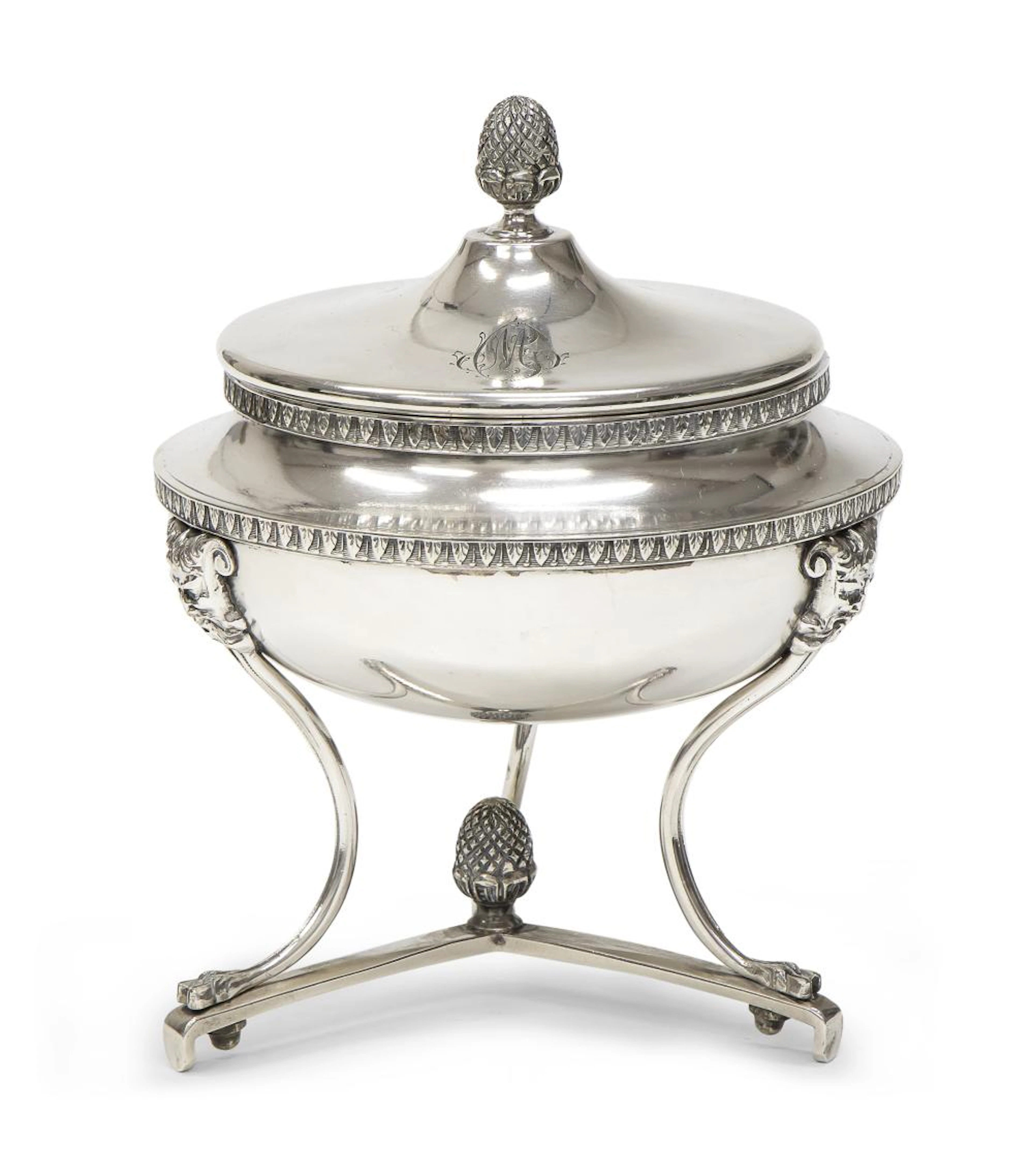 SILVER SUGAR BOWL, AUSTRIA-HUNGARY 1830/1840