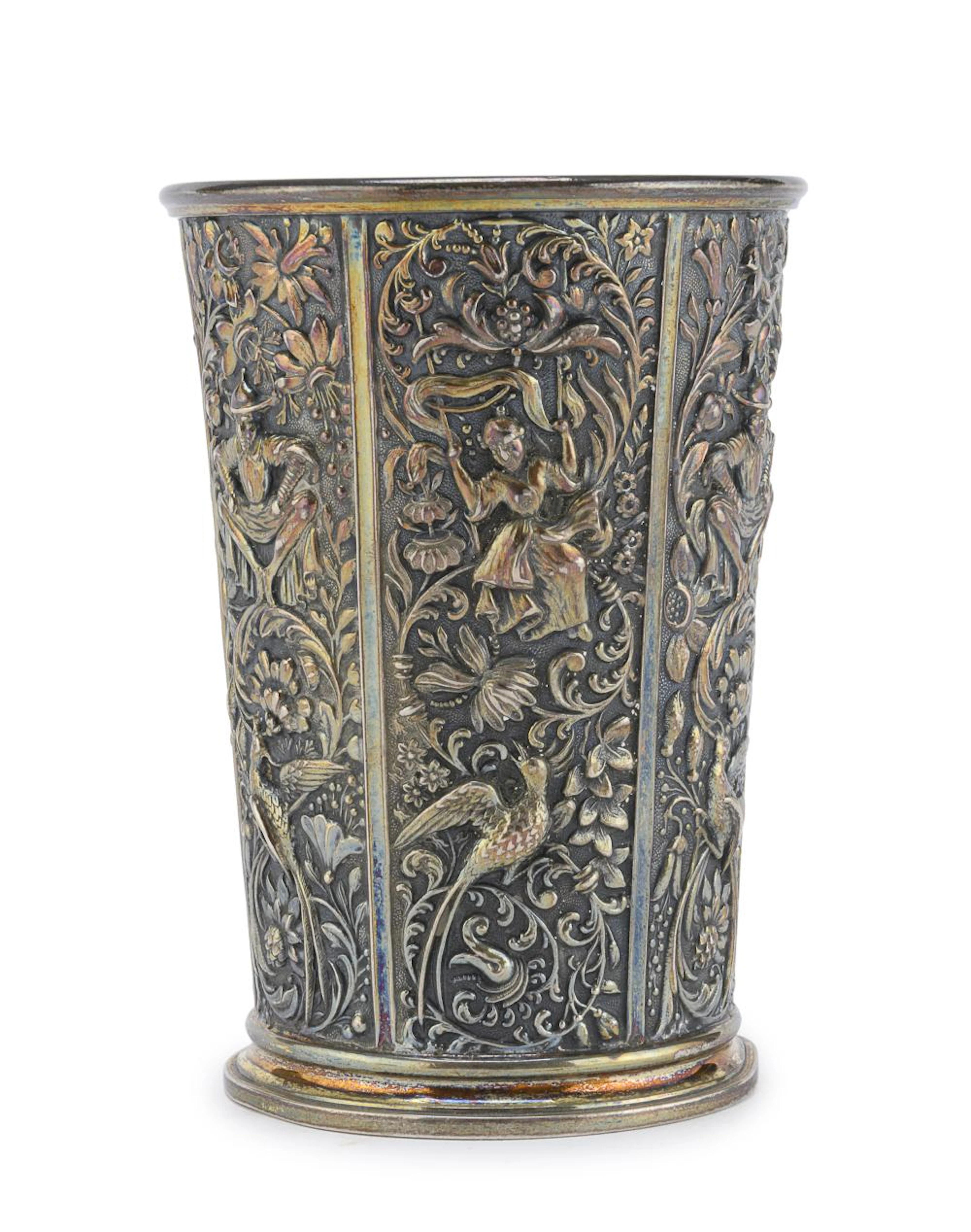 SILVER-PLATED BEAKER, DUTCH COLONIAL SILVERWARE EARLY 20TH CENTURY