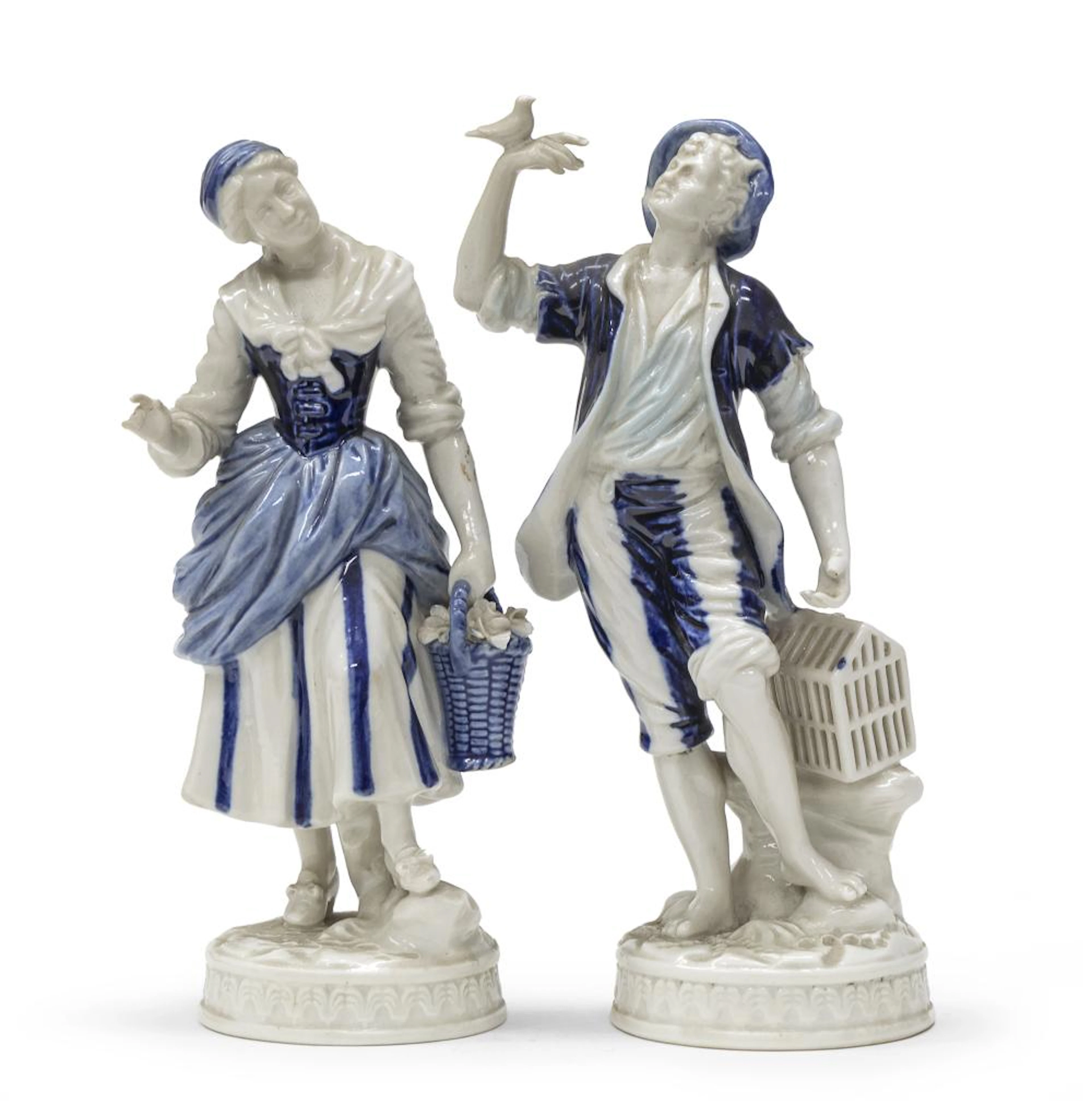 PAIR OF PORCELAIN SCULPTURES, AUGUSTUS REX, EARLY 20TH CENTURY